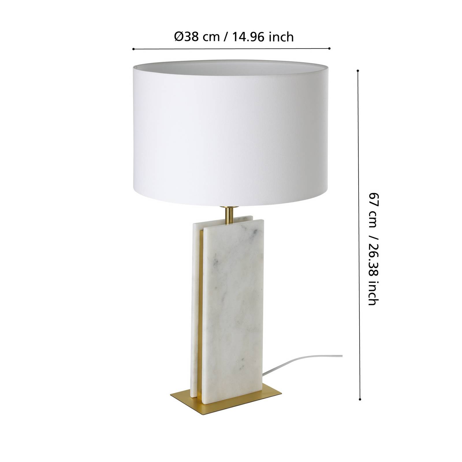 EGLO Stars Of Light Tischleuchte Belesar, Textil, weiß, E27 günstig online kaufen