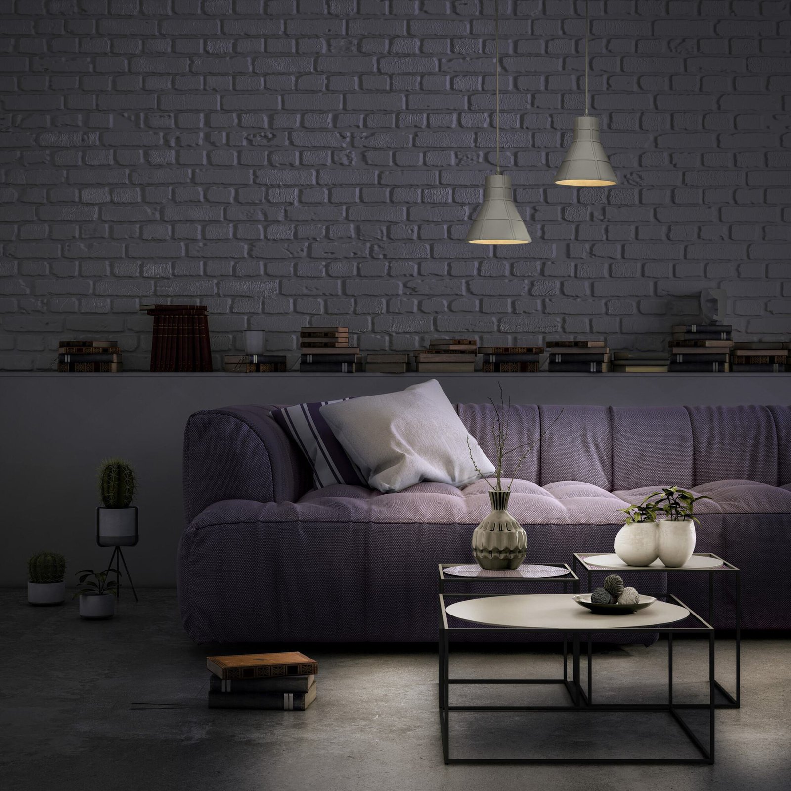 LEDVANCE Lampada a sospensione Concrete Bim, cemento, grigio scuro