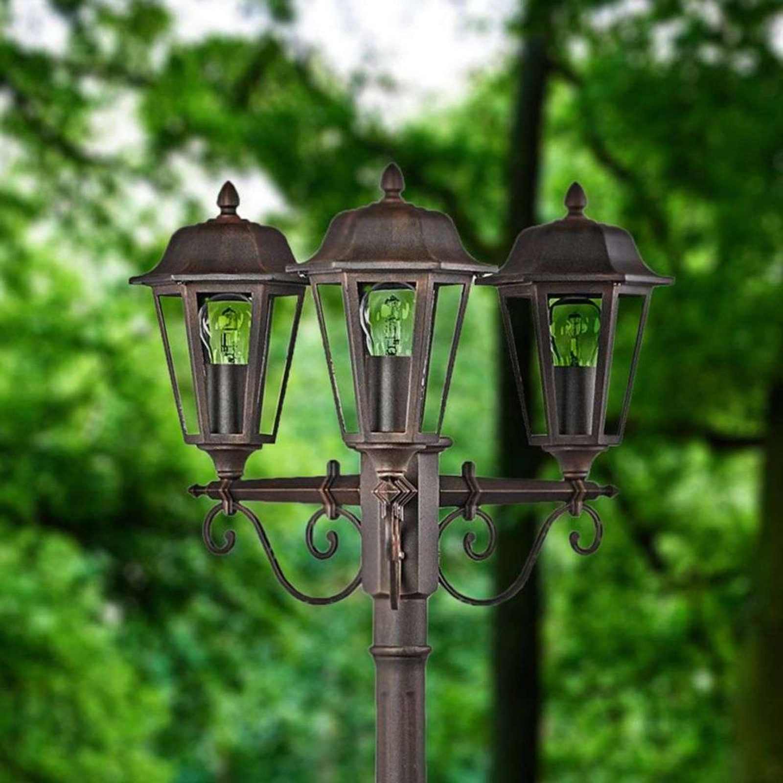 Lamina 3 Parkleuchte Clear/Rust - Lindby