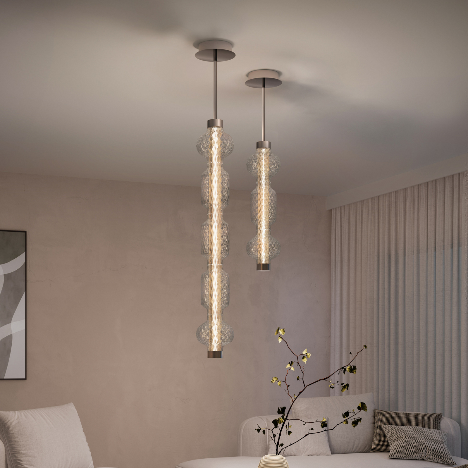 Alambicco Vertical App LED lógó lámpa 73 cm 2 700 K – Artemide Alambicco Vertical App LED lógó lámpa 73 cm 2 700 K – Artemide