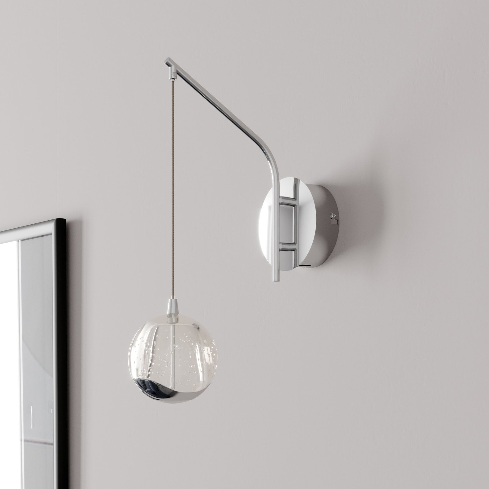 Hayley LEDWall Lamp Chrome - Lucande