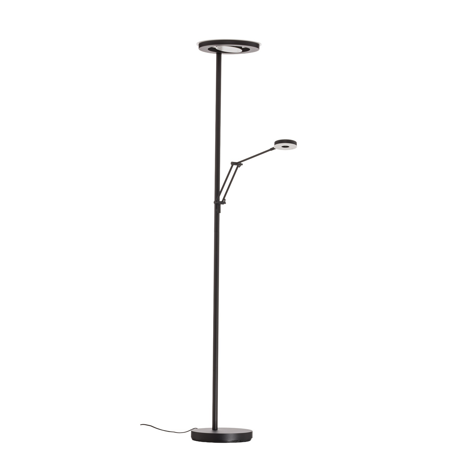 LED-Deckenfluter Barrie mit Leselicht schwarz matt LED-Deckenfluter Barrie mit Leselicht schwarz matt