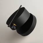 Maytoni LED wall light Nuance, black / black, Ø 10 cm