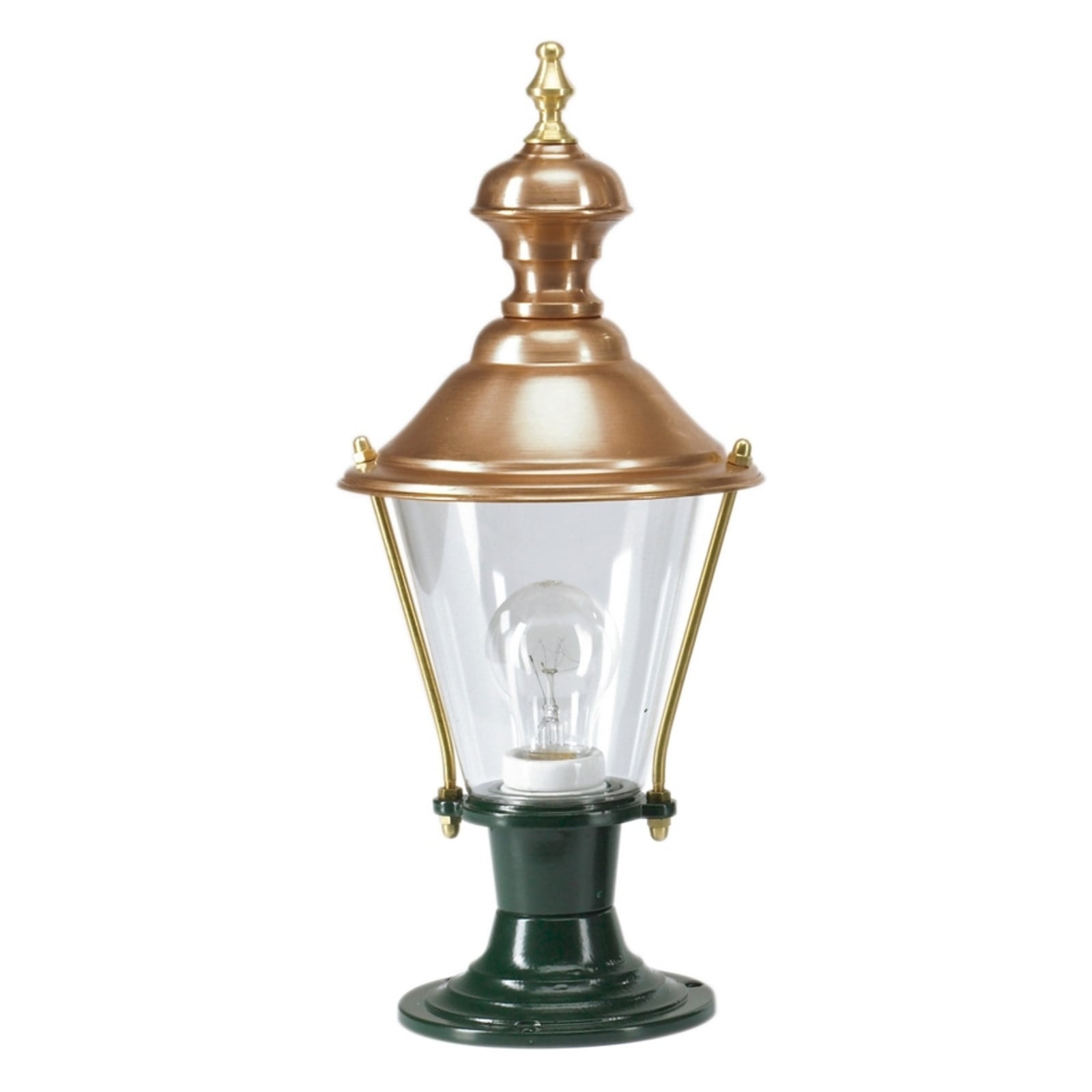 K.S. Verlichting Lampă cu soclu C208 verde - Antichitate - verde cupru transparent - Metal