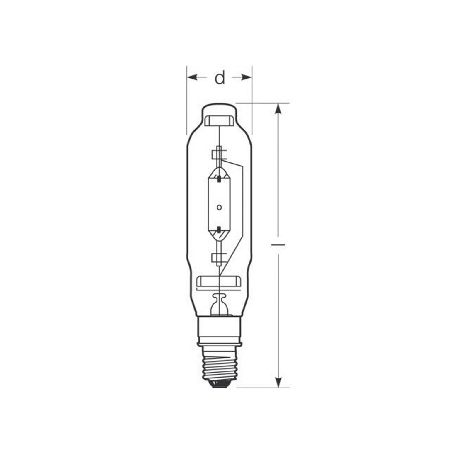 RADIUM metal halide lamp E40 2050W HRI-T D/I clear