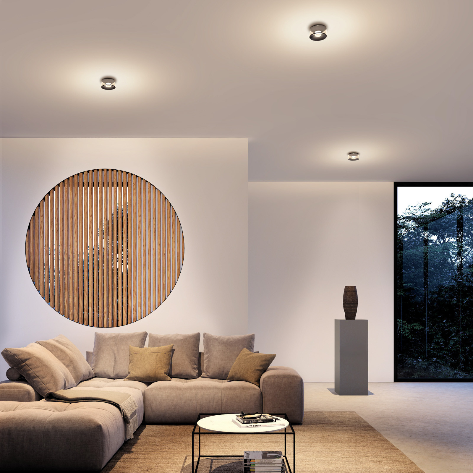Ribag Vior LED plafonieră cu LED-uri 3.000K 40° negru - Camera de zi / sufragerie - modern - negru transparent - Metal