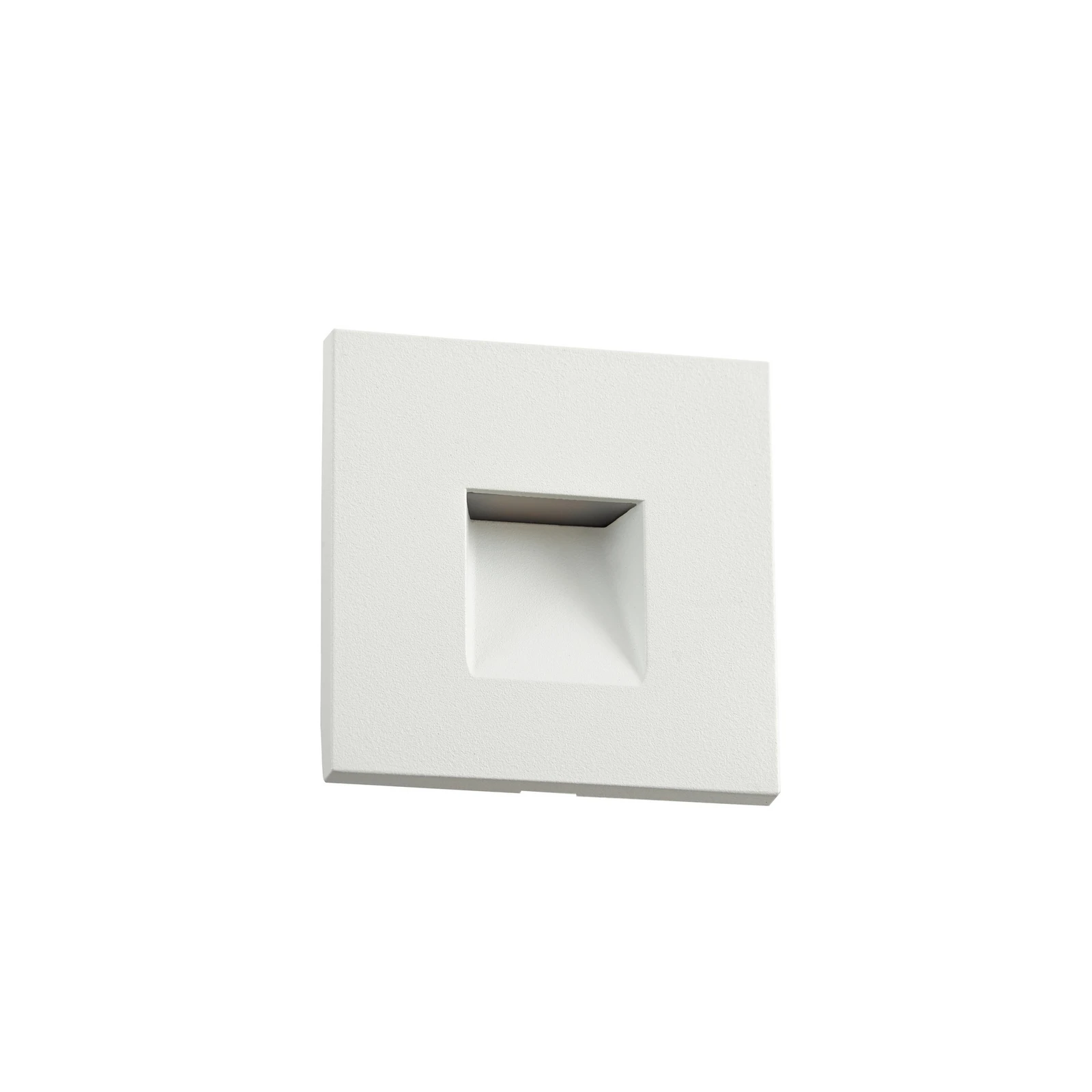 Applique encastrable LED Lindby Alune, blanche, angulaire, 8 x 8 cm, IP65