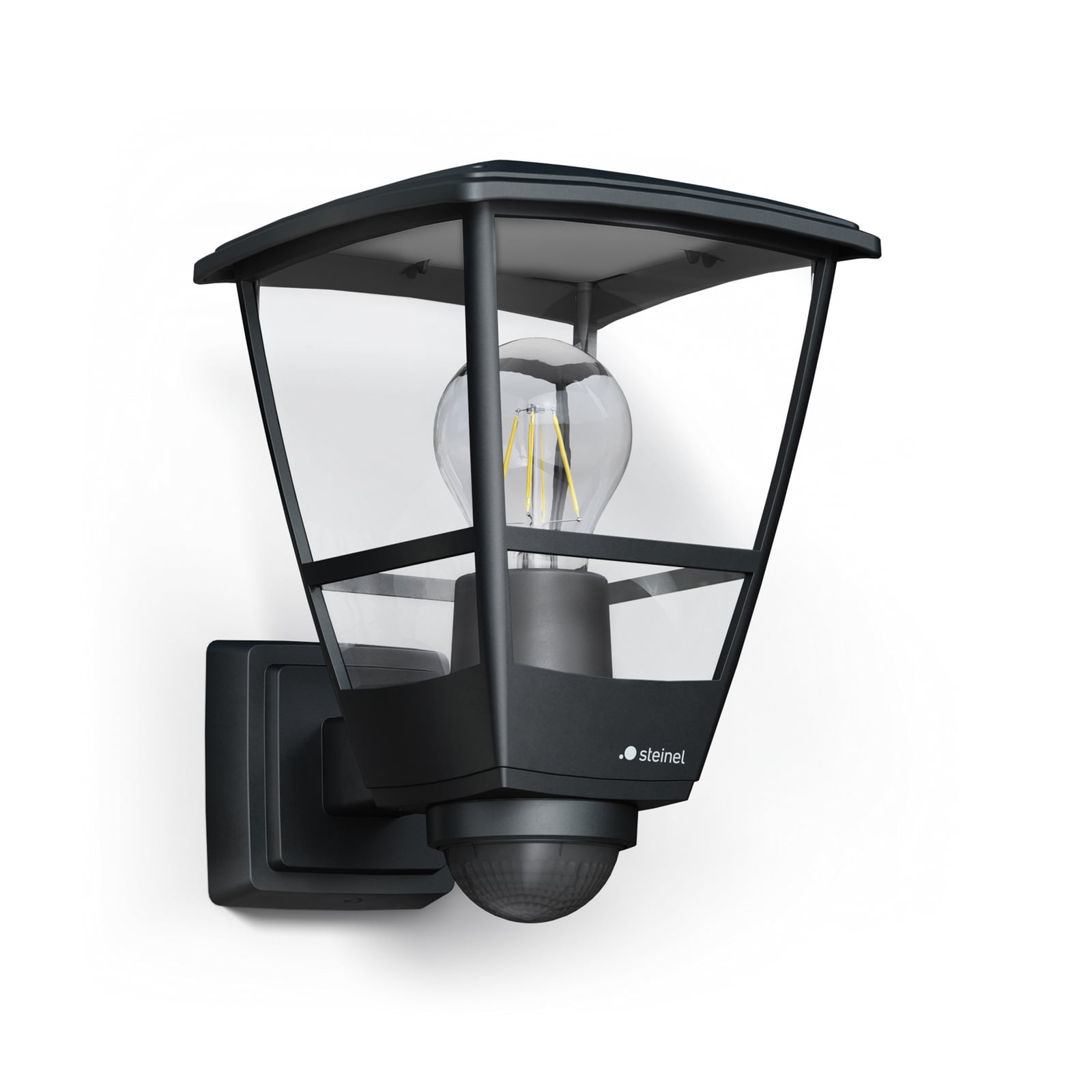 L 10 S utendørs vegglampe med sensor, svart, E27, IP44 – STEINEL L 10 S utendørs vegglampe med sensor, svart, E27, IP44 – STEINEL