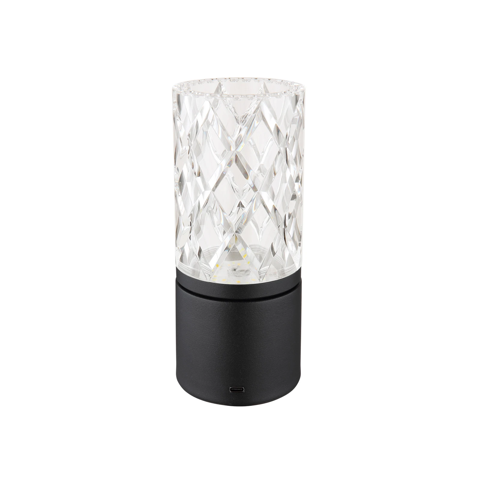 Lunki LED настолна лампа за презареждане, матово черно, височина 19 cm, CCT