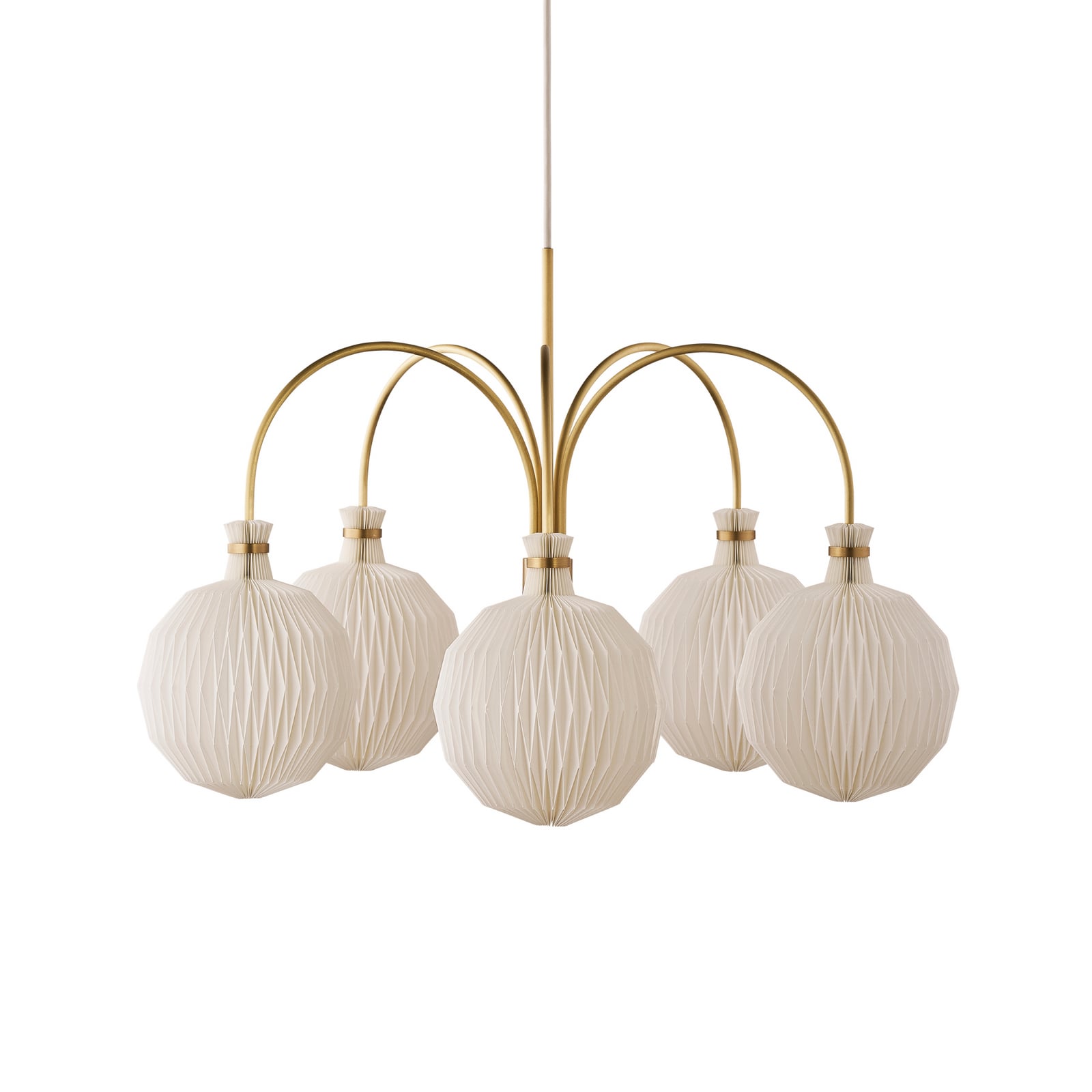 LE KLINT Kronleuchter Kaare Klint Legacy 101, weiß, 5-flg. LE KLINT Kronleuchter Kaare Klint Legacy 101, weiß, 5-flg.