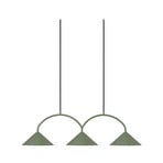 Curve 3 Pendant Green - Globen Lighting