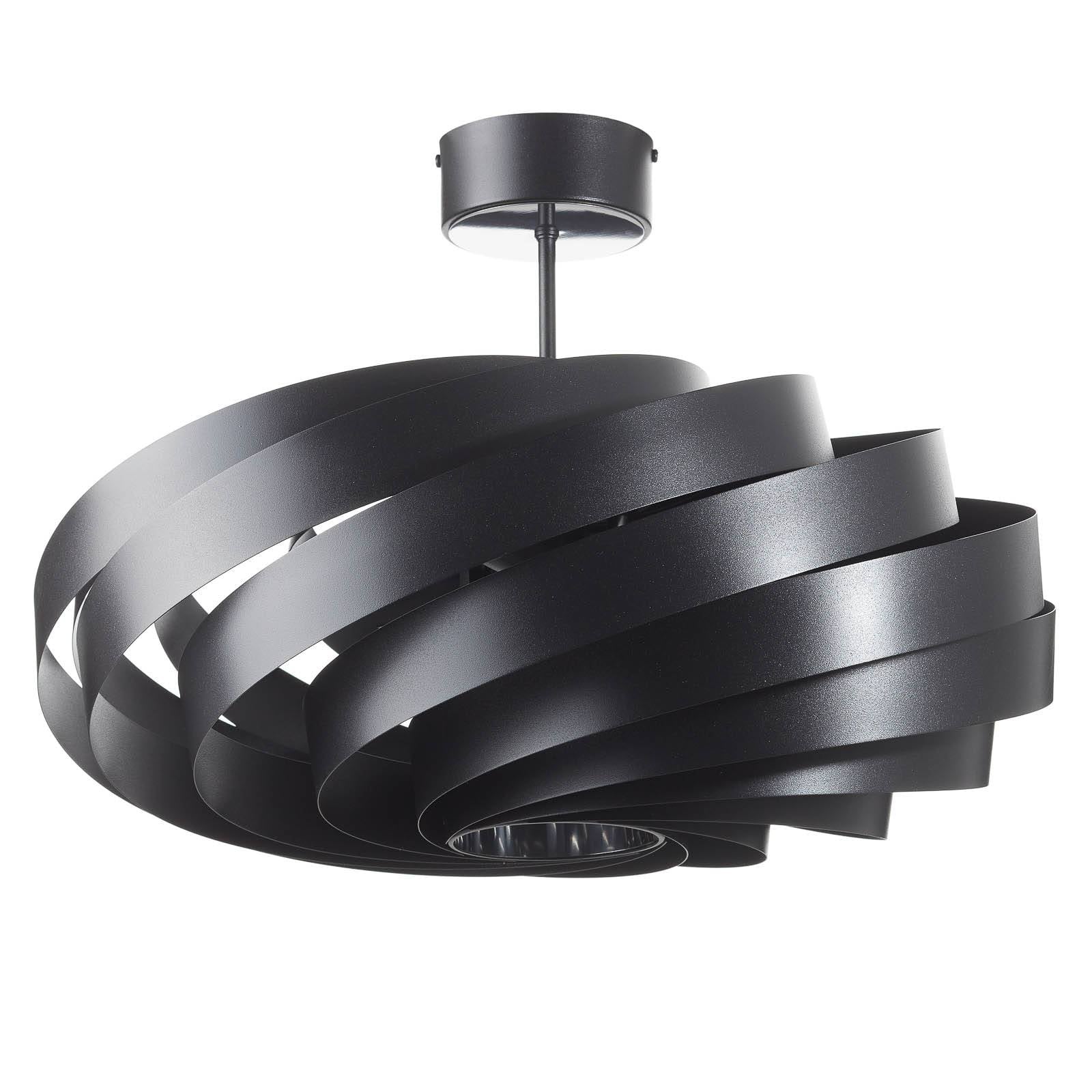 Deckenleuchte Vento, schwarz, Ø 60 cm, Metall, E27
