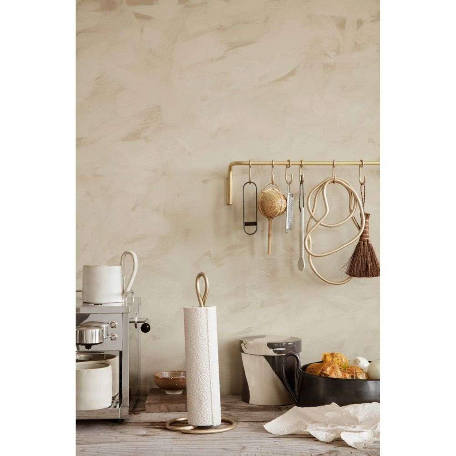 Curvature Paper Towel Holder Brass - ferm LIVING