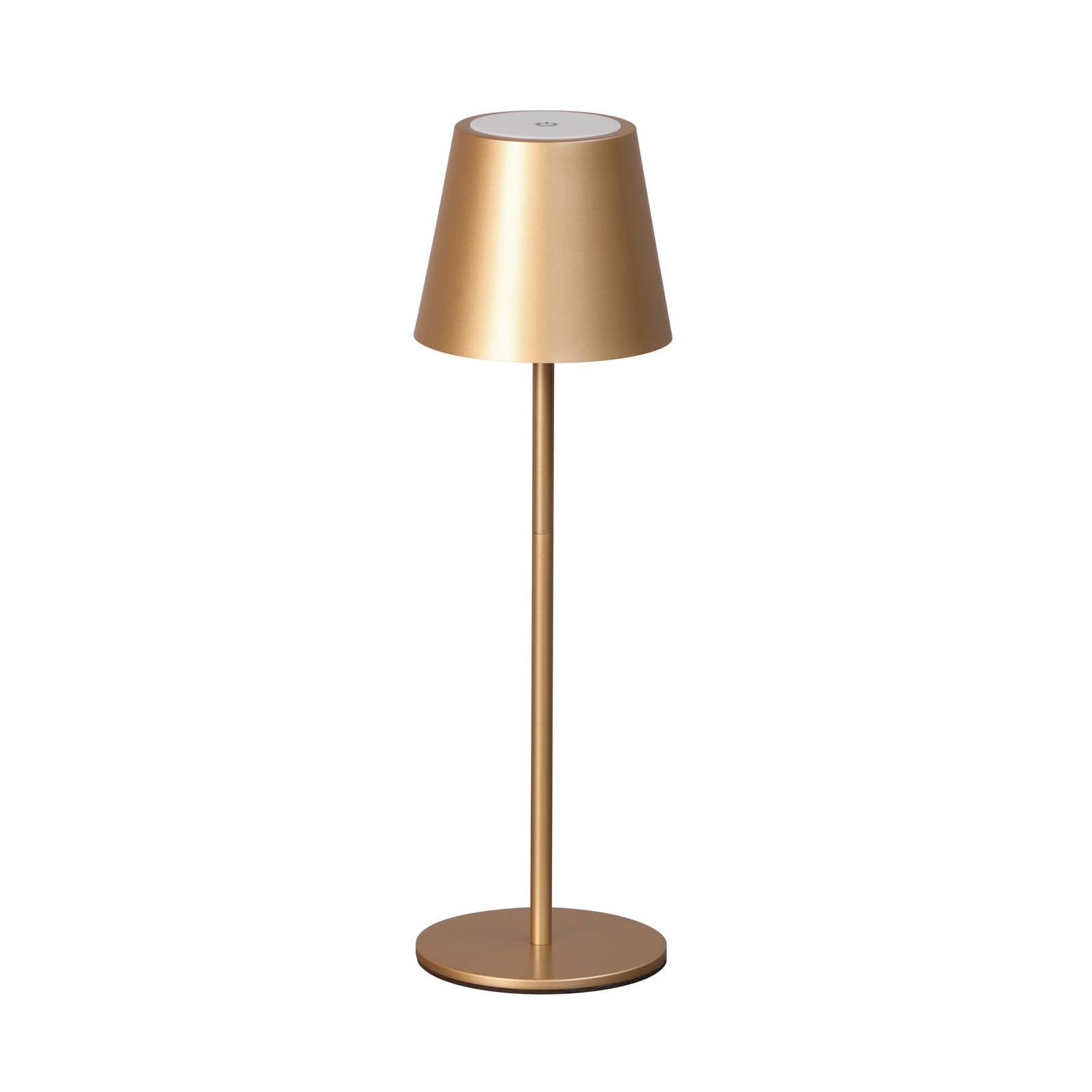 LED-Akku-Tischleuchte Viletto, kaffeebraun, IP54