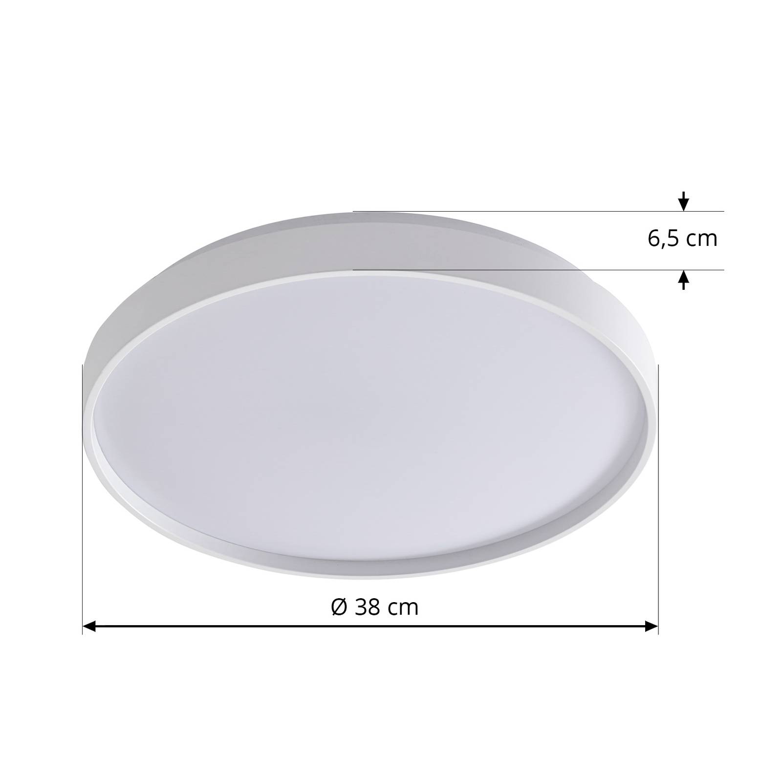 Lampa przysufitowa Lindby Smart LED Mirren, biały, metal, CCT, Tuya