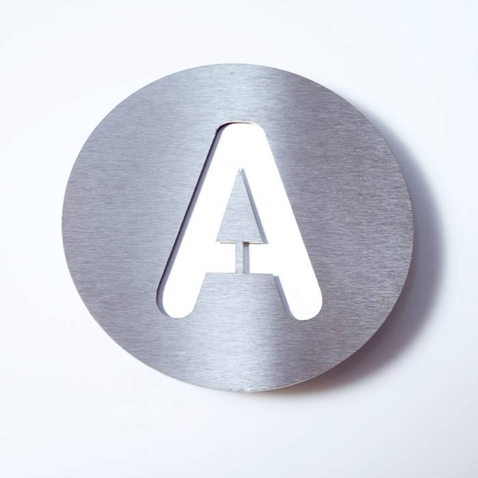 Image of Absolut/ Radius Numero civico di acciaio inossidabile Round - A