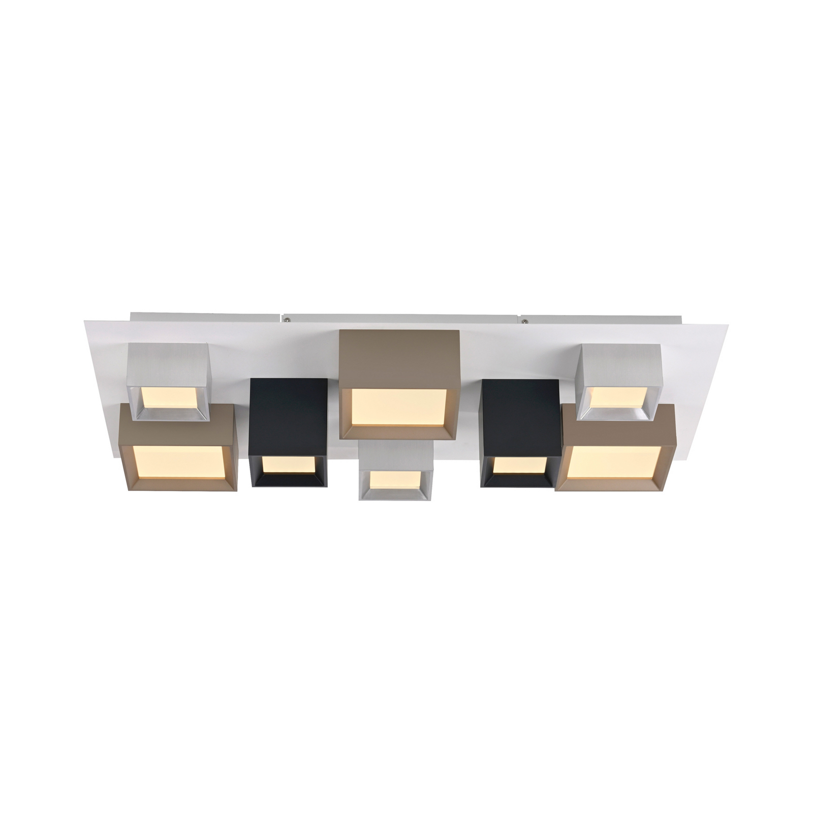 LED-stropna svetilka PURE Manhatten, večbarvna, 8-žarilna, CCT