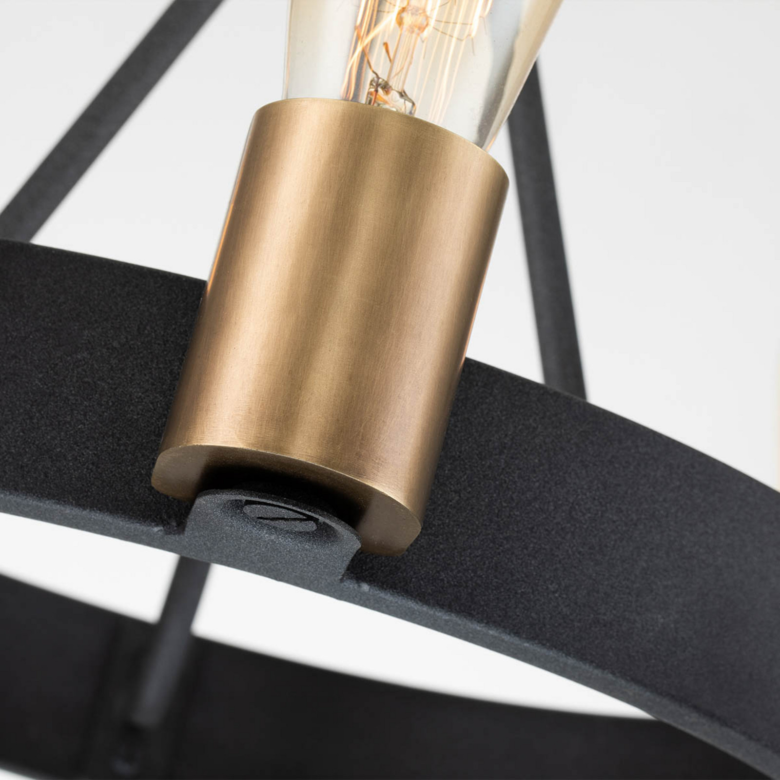 Quintiesse Silas candelabru negru trei surse Ø 422cm - Camera de zi / sufragerie - negru alamă - Metal