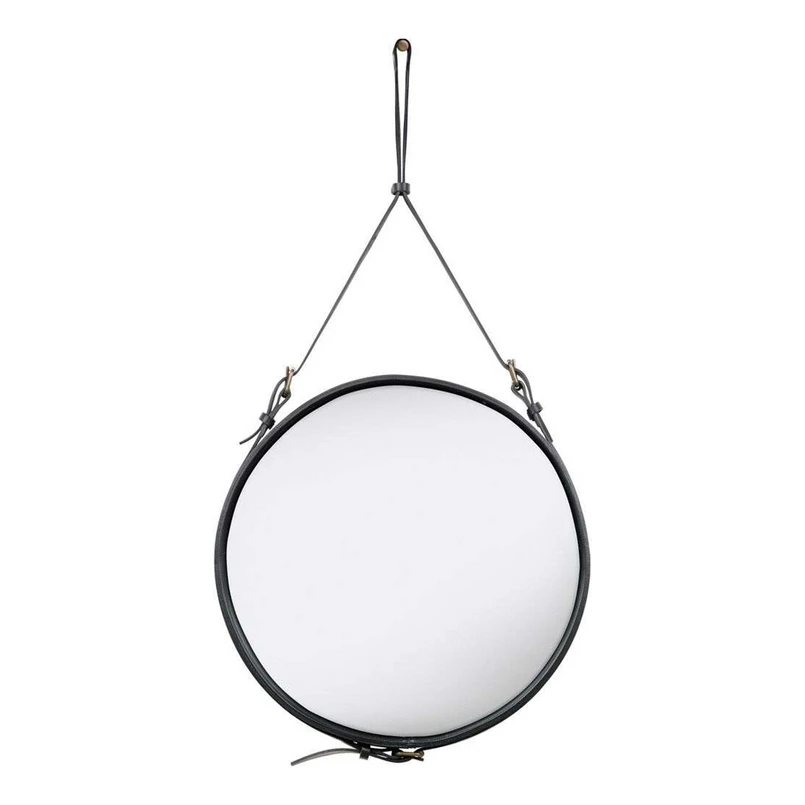 GUBI - Adnet Spiegel Circular Ø58 Black Leather
