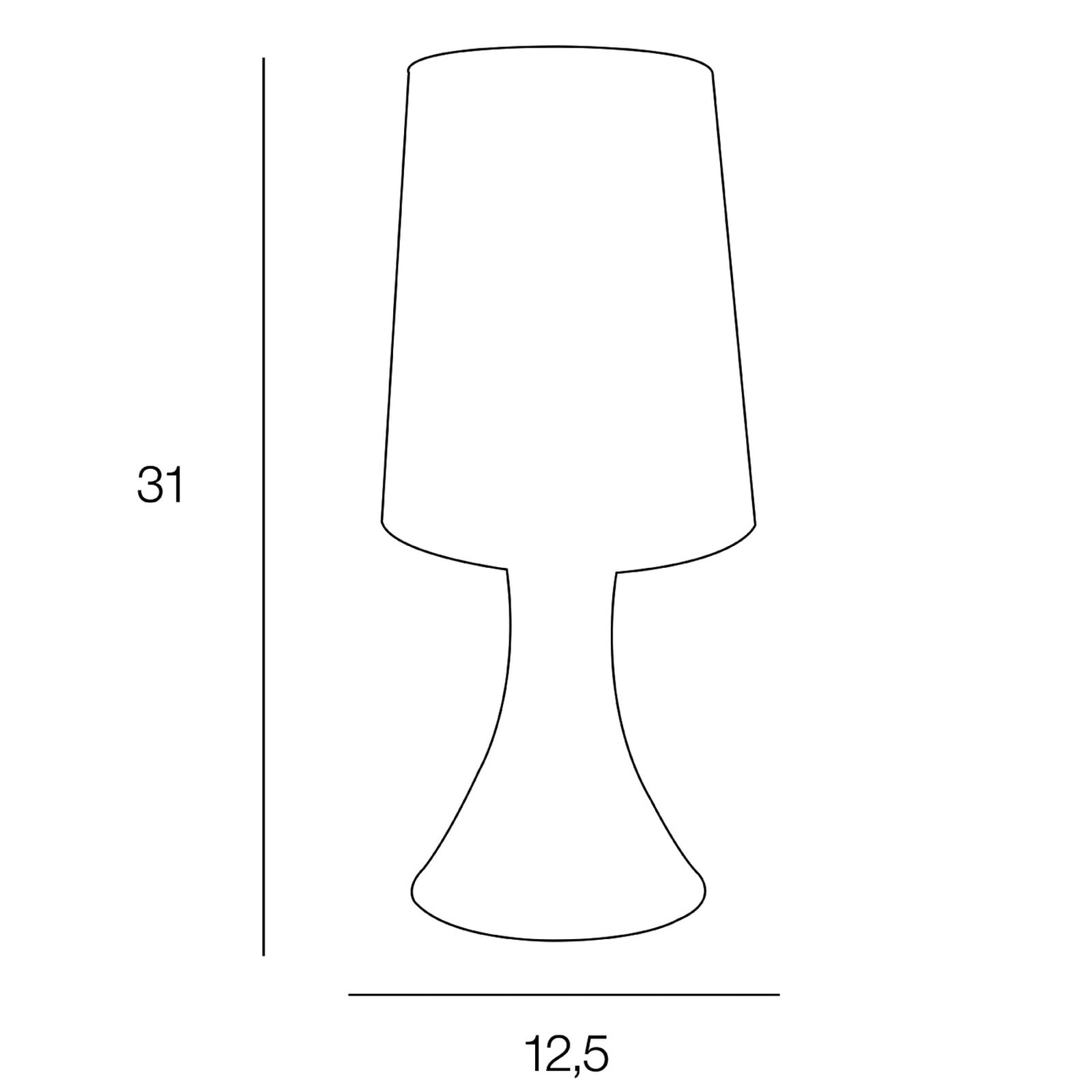 Lampada da tavolo Tilt in alluminio/bianco, altezza 31 cm - COREP SAS