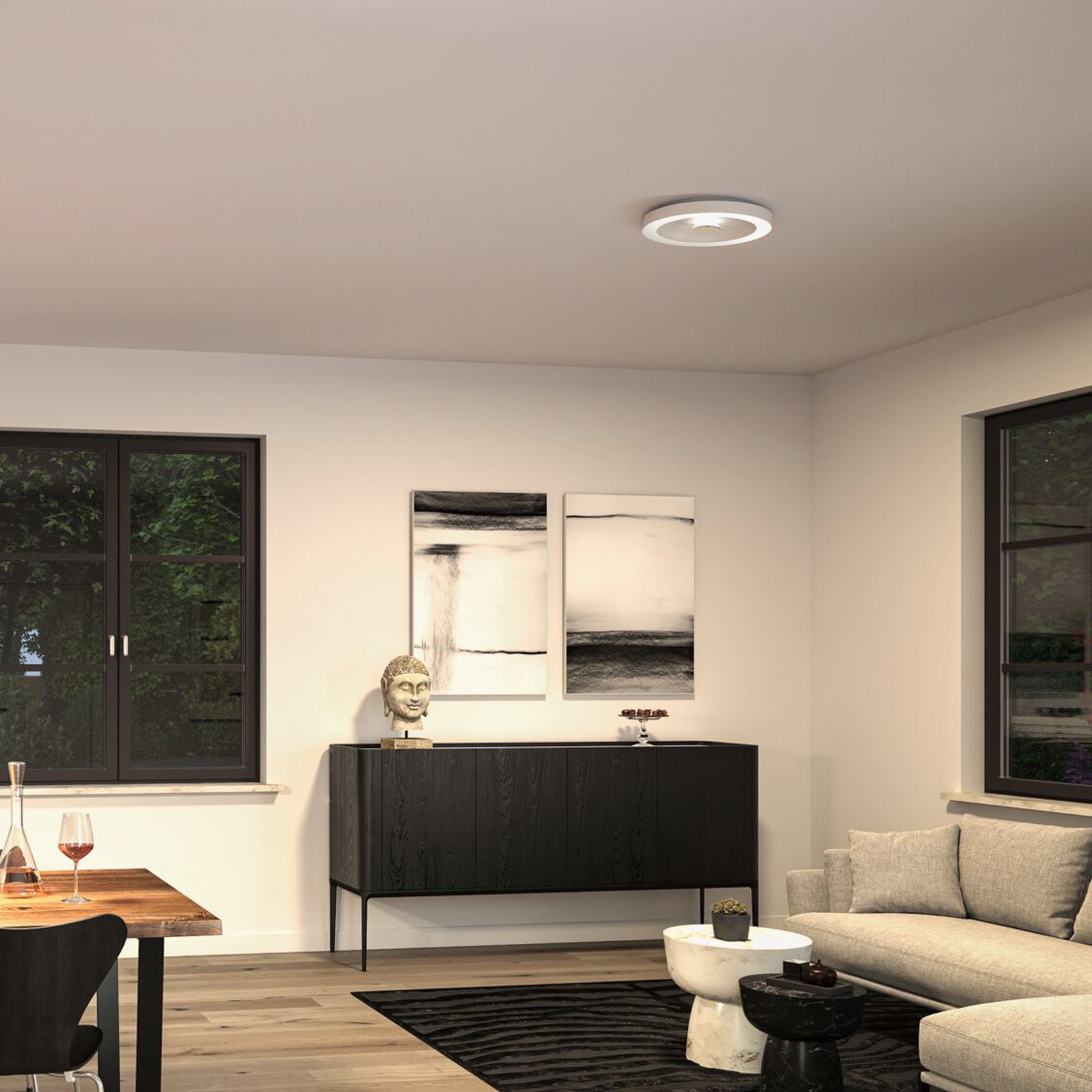 Volea LED Ceiling Lamp Ø40 IP44 Dim. White/Silver - Paulmann Volea LED Ceiling Lamp Ø40 IP44 Dim. White/Silver - Paulmann