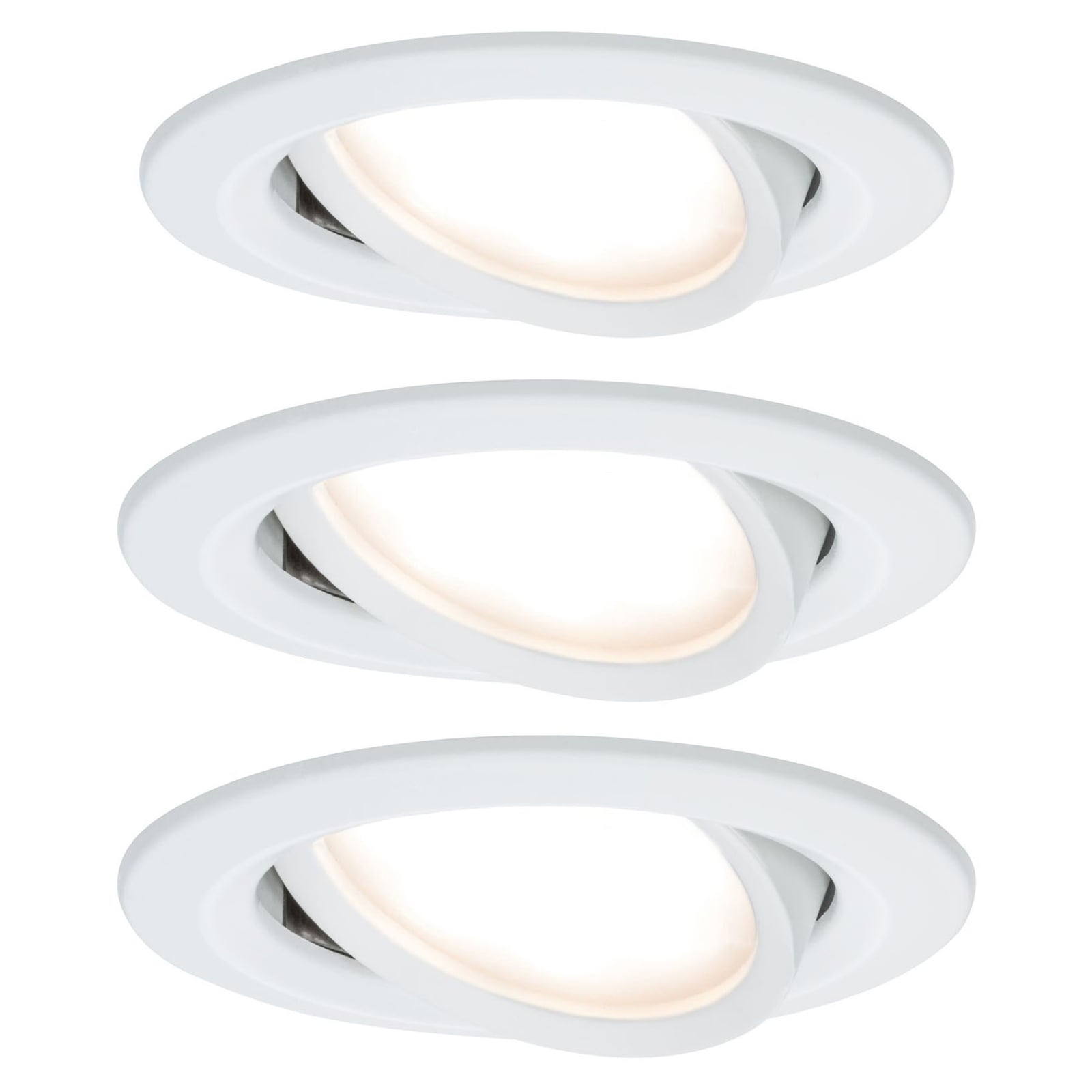 Nova Coin upotettava LED-kohdevalaisin, 3 kpl, kääntyvä, rauta – Paulmann Nova Coin upotettava LED-kohdevalaisin, 3 kpl, kääntyvä, rauta – Paulmann