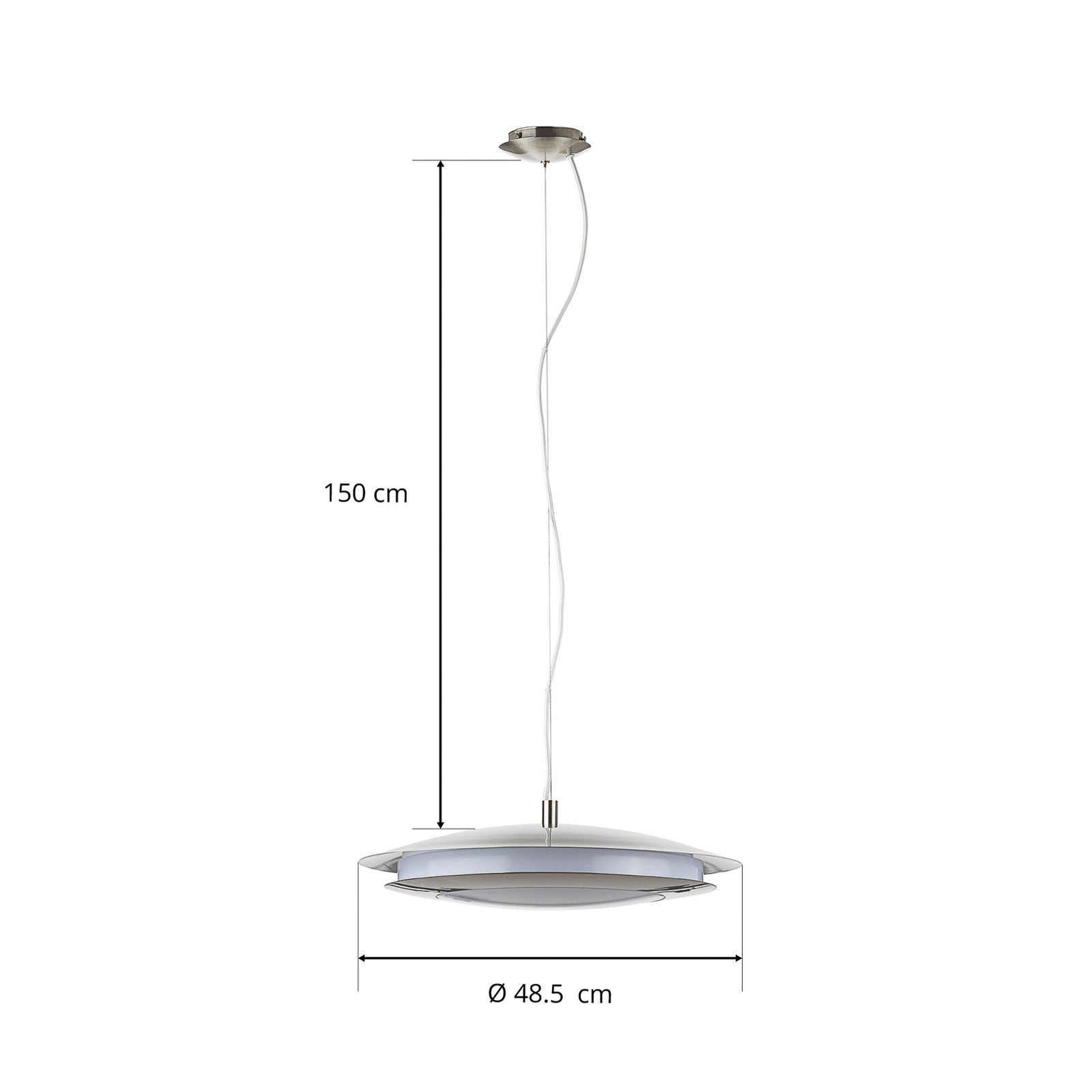 EGLO connect Moneva-C LED-hänglampa nickel Ø 48,5