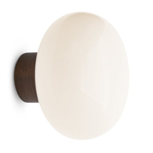 Karl-Johan Wandlamp Smoked Oak/Opaal Glass - New Works