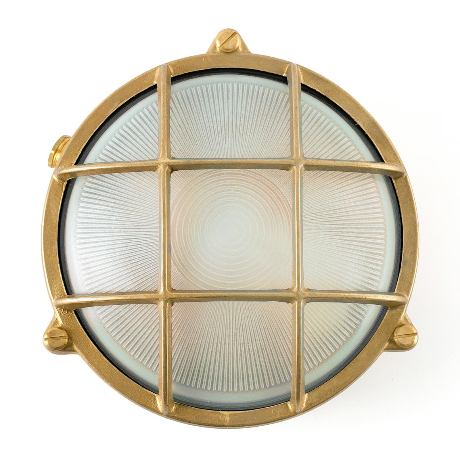Noray round bulkhead light, brass-coloured