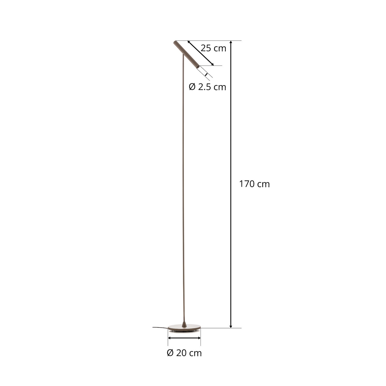 Meyjo LED stojací lampa senzor stmívání terra