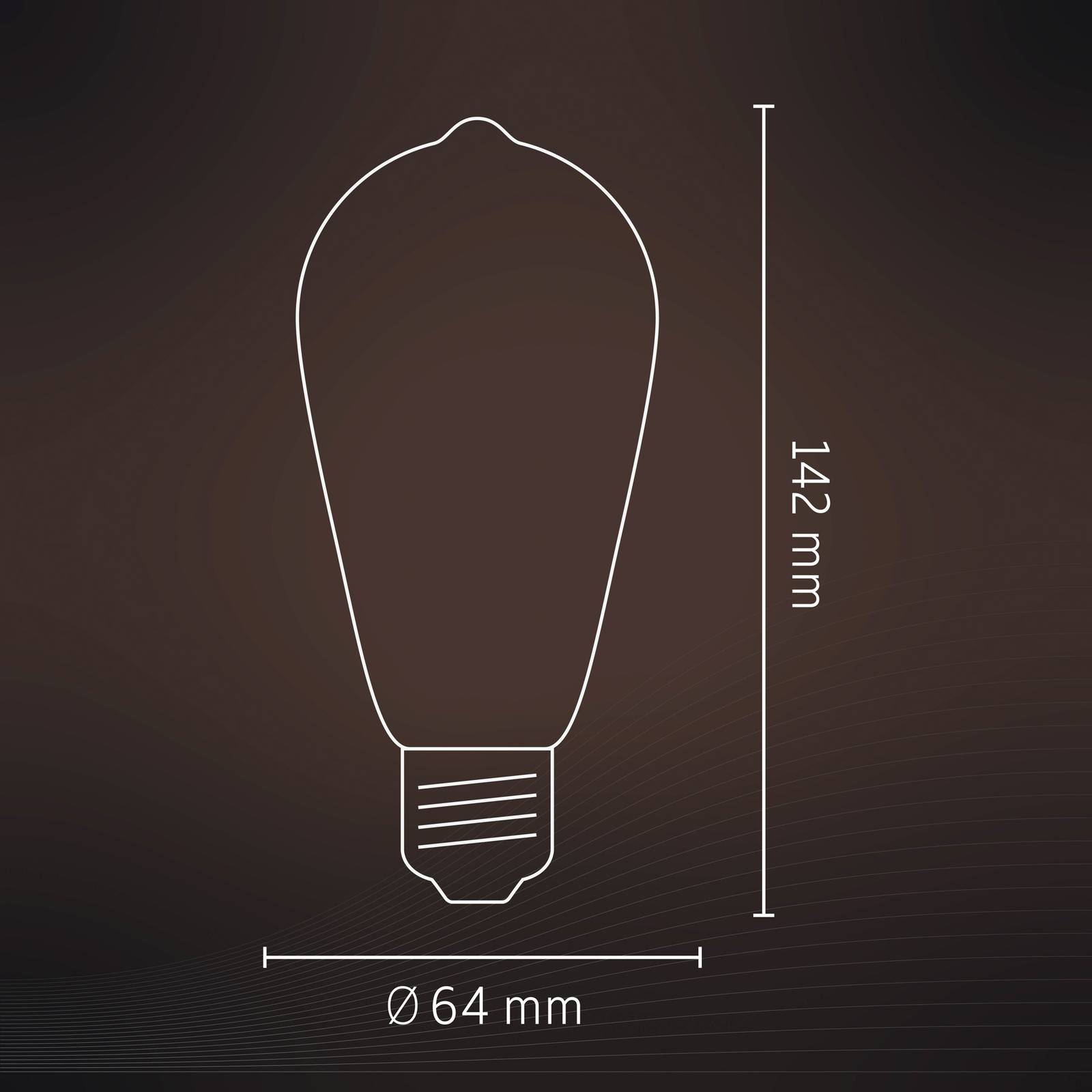 Calex Smart E27 ST64 LED 7W Filament CCT zestaw 2 szt