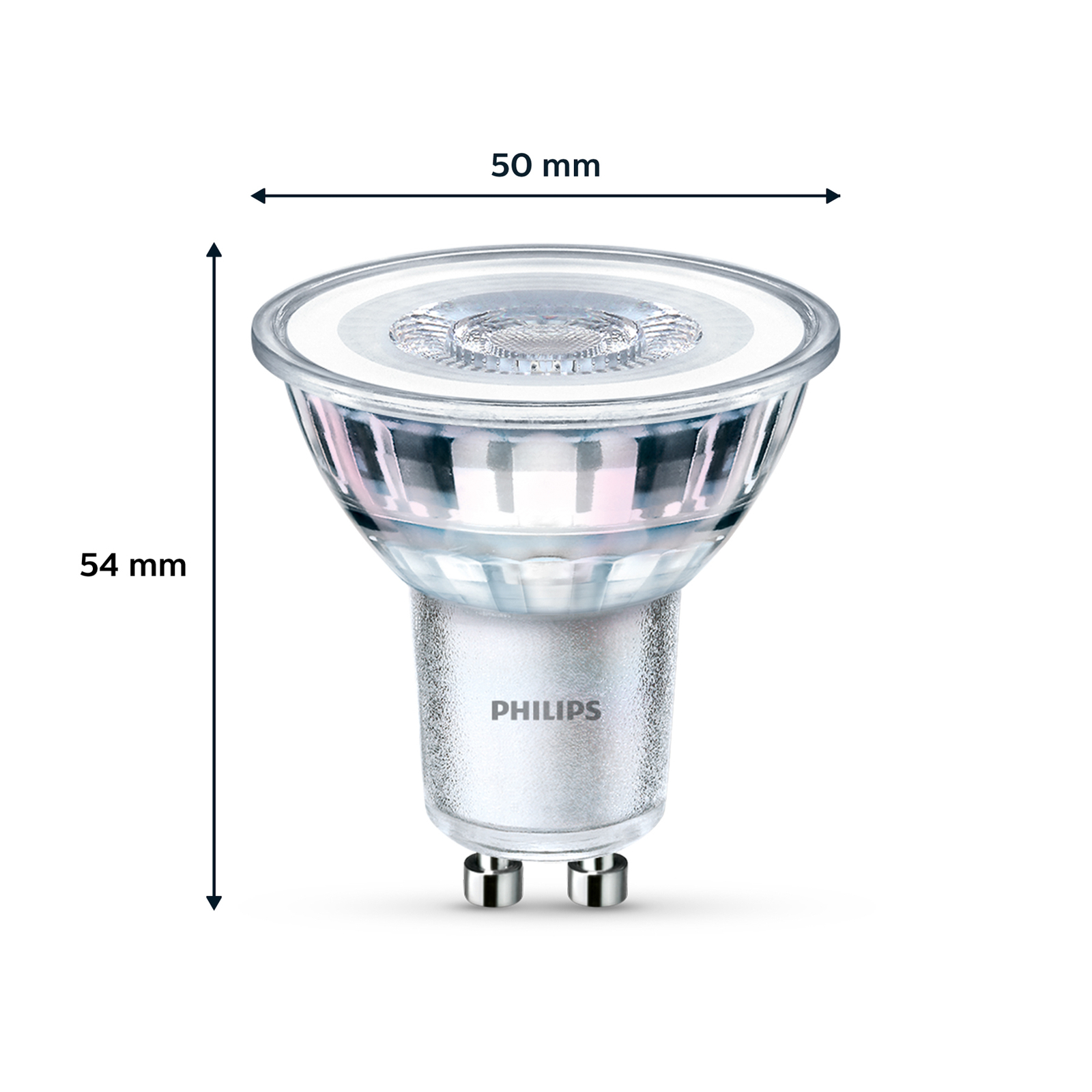 Philips LED-Lampe GU10 4,6W 390lm 840 klar 36° 2er