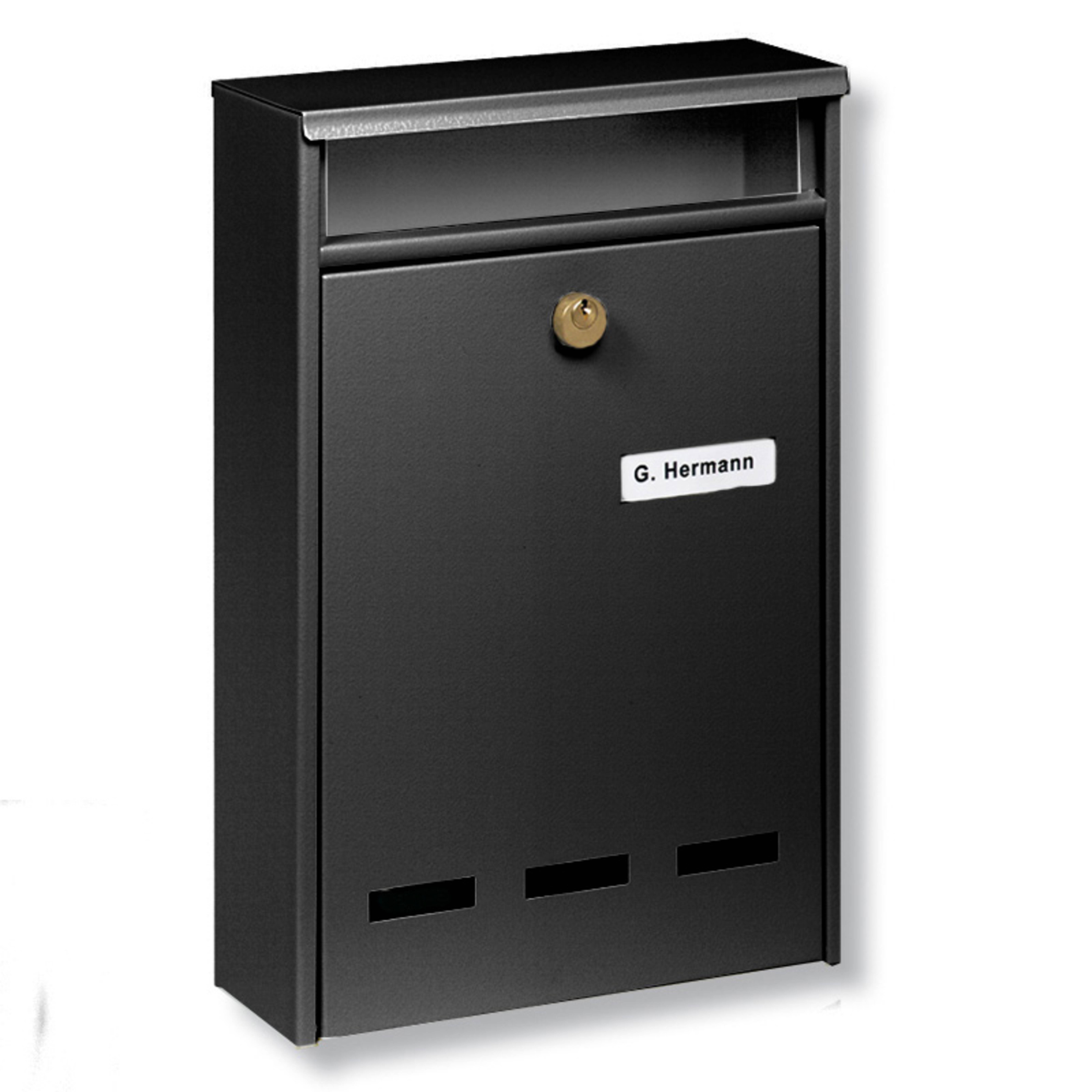 Standard Anlagen-Briefkasten WISMAR B5, schwarz