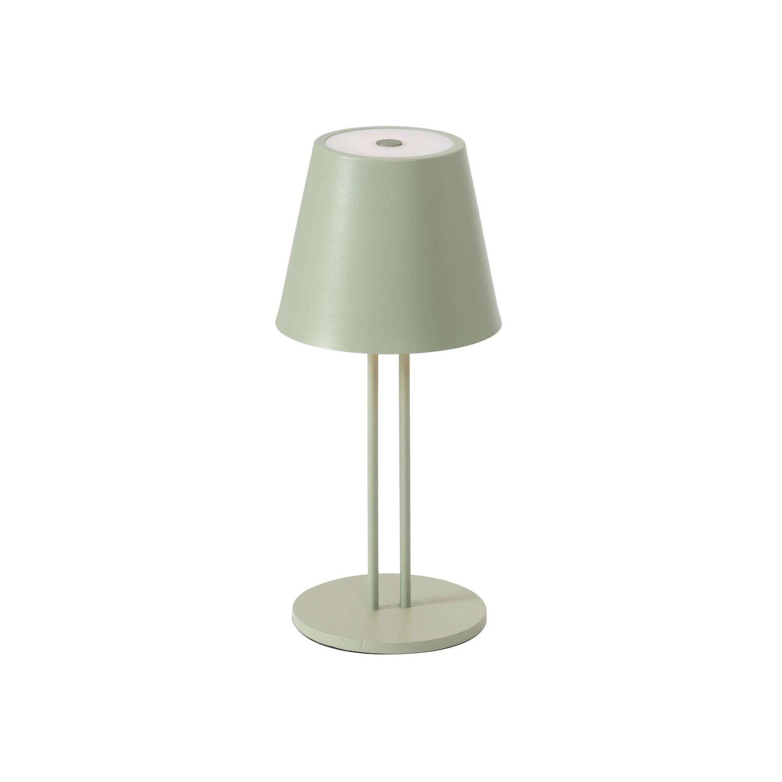 Lindby lampe de table LED rechargeable Janea TWIN, vert, métal