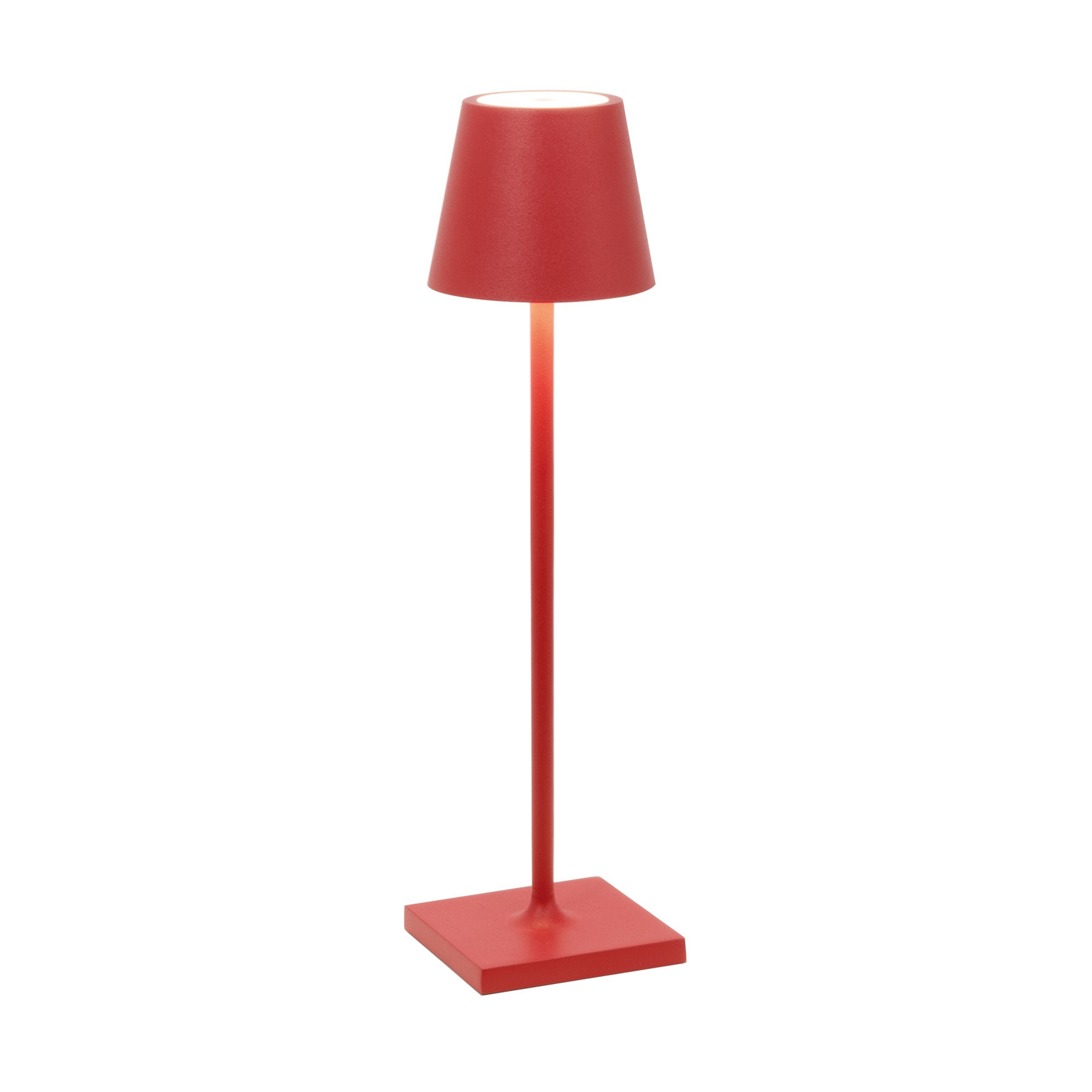 Luminaire rechargeable Zafferano Poldina micro IP65 rouge