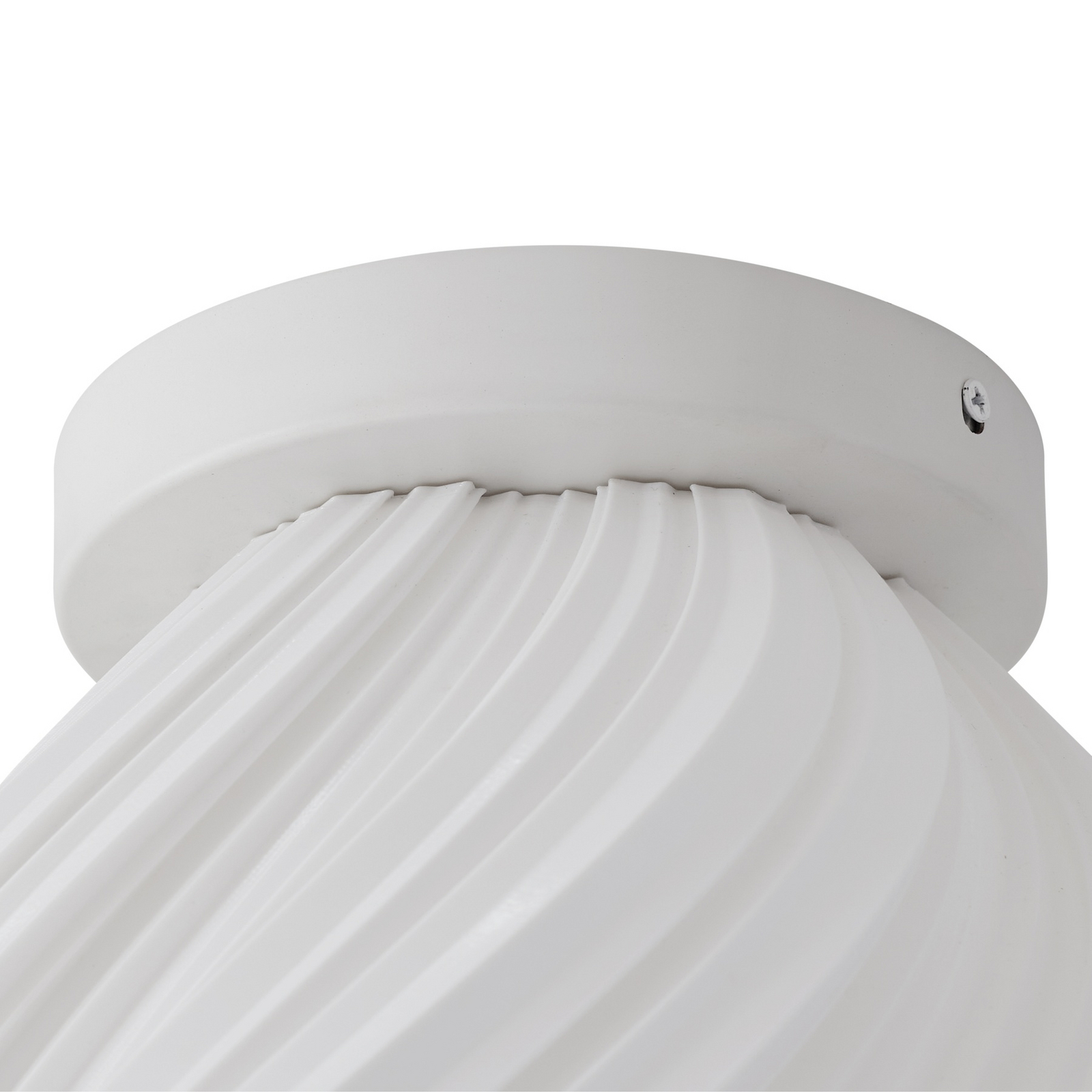 Lindby plafondlamp Nuvia, hoogte 32 cm, wit, gedraaid