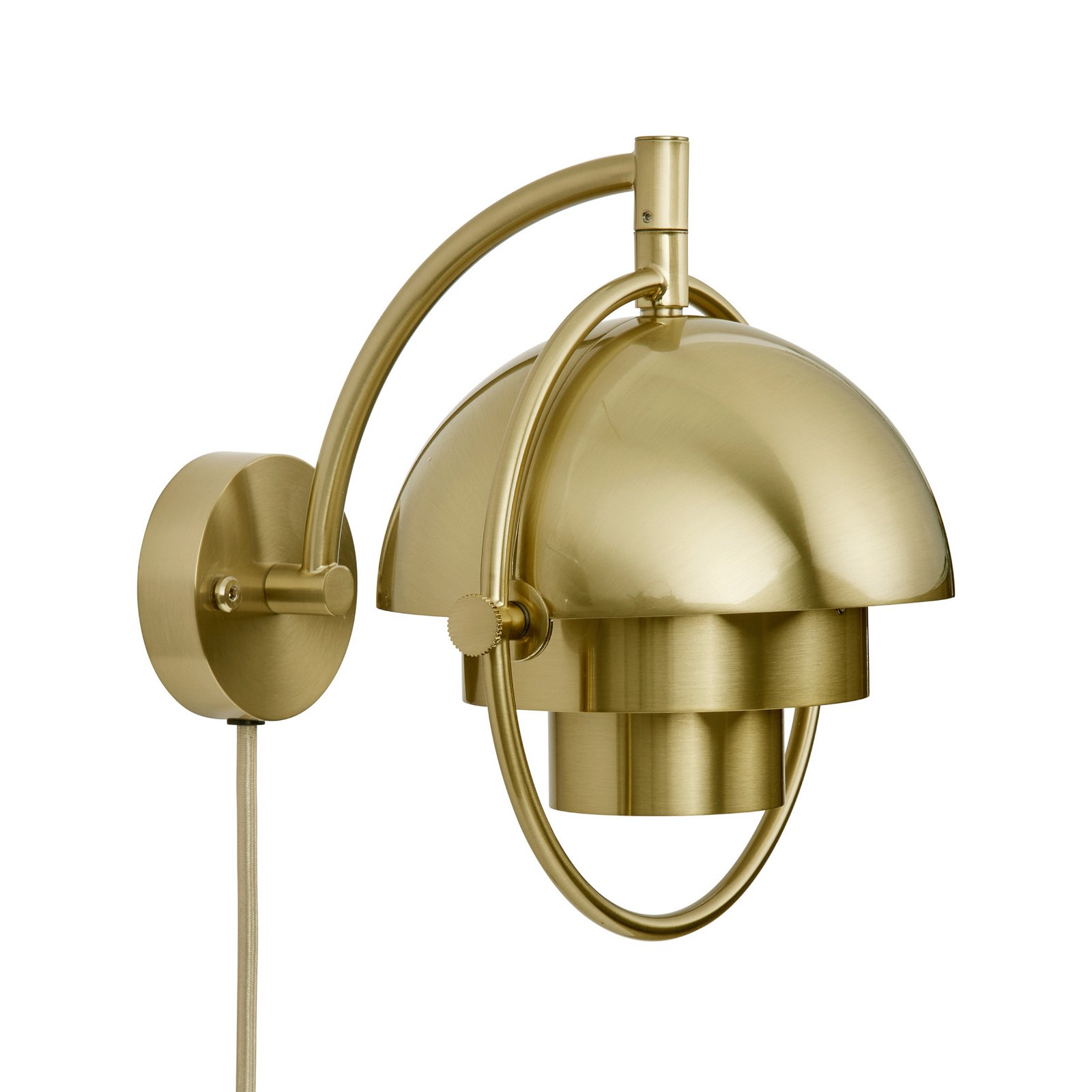 Aplique de pared Gubi Multi-Lite, color latón, metal, G9