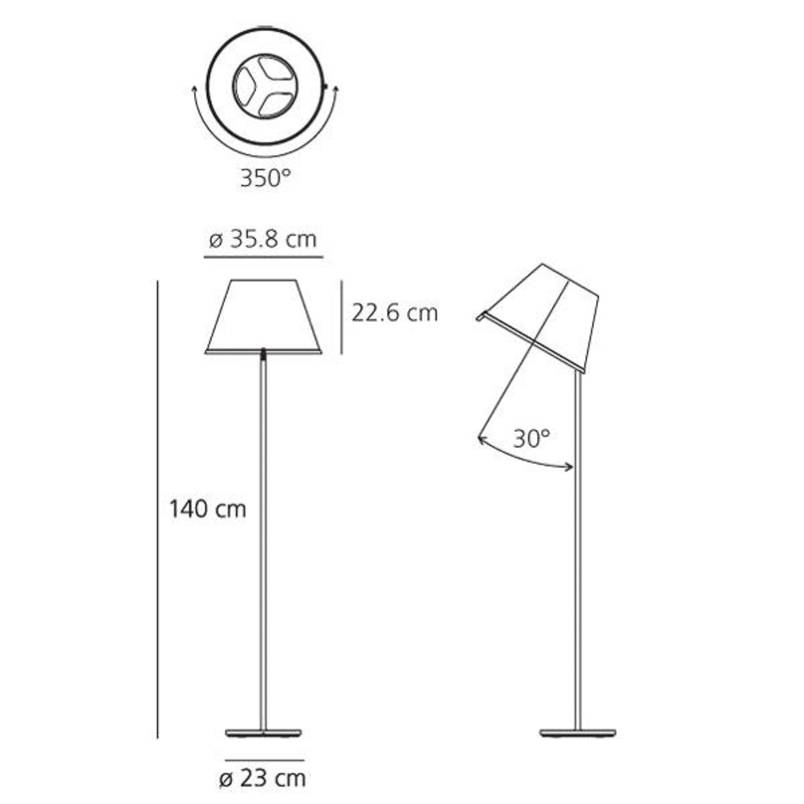 Artemide Choose floor lamp parchment/chrome