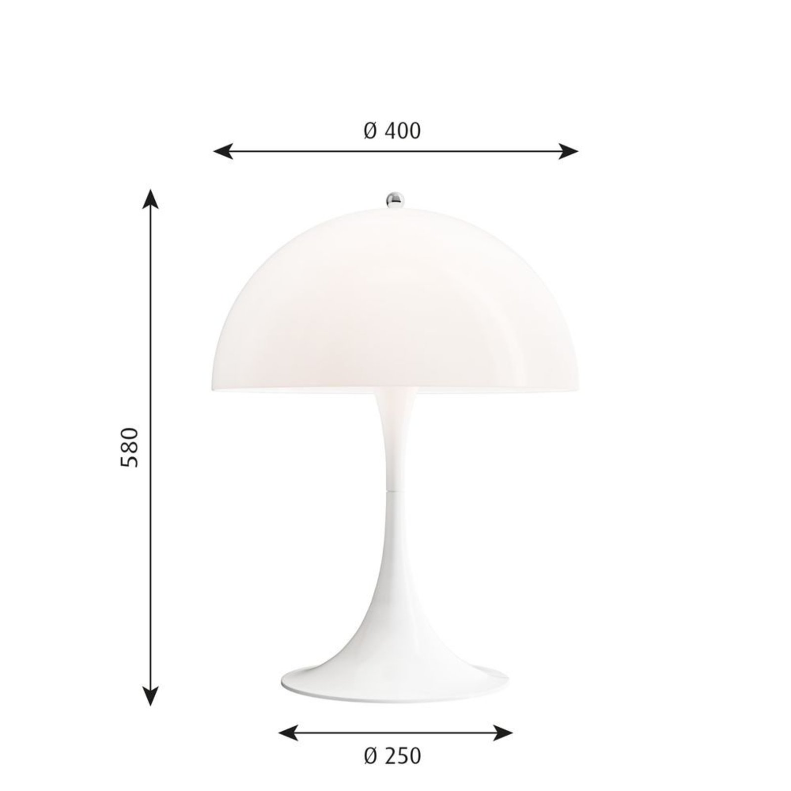 Panthella 400 Stolová Lampa White Opal - Louis Poulsen