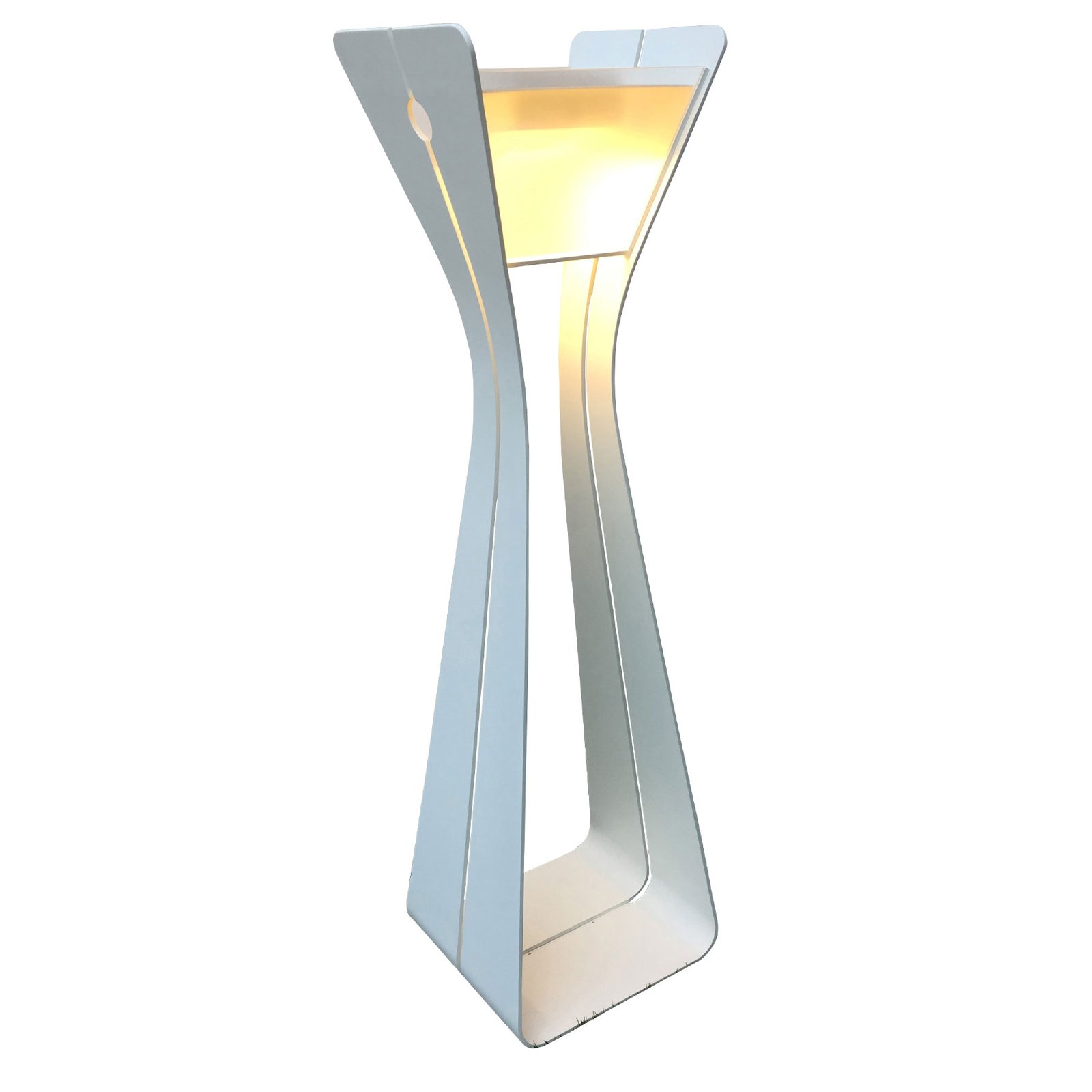 Lampe solaire LED Osmoz en aluminium, blanche
