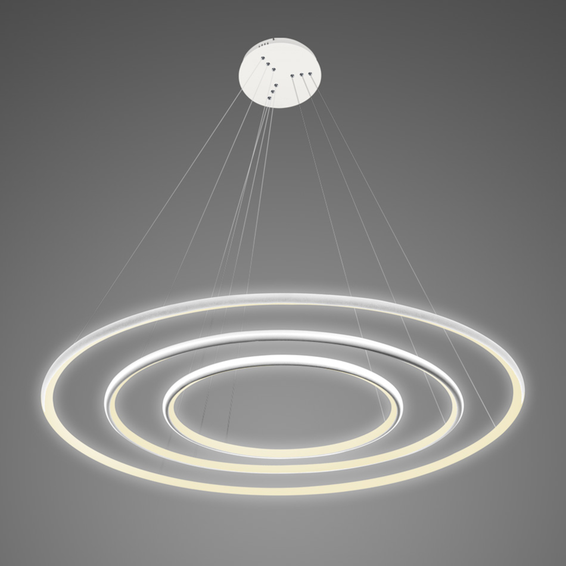 ALTAVOLA DESIGN LA075 hanging light 3-bulb 80 cm white 3,000 K, for Living / Dining Room, aluminium, silicone, 99 W, energy efficiency: A