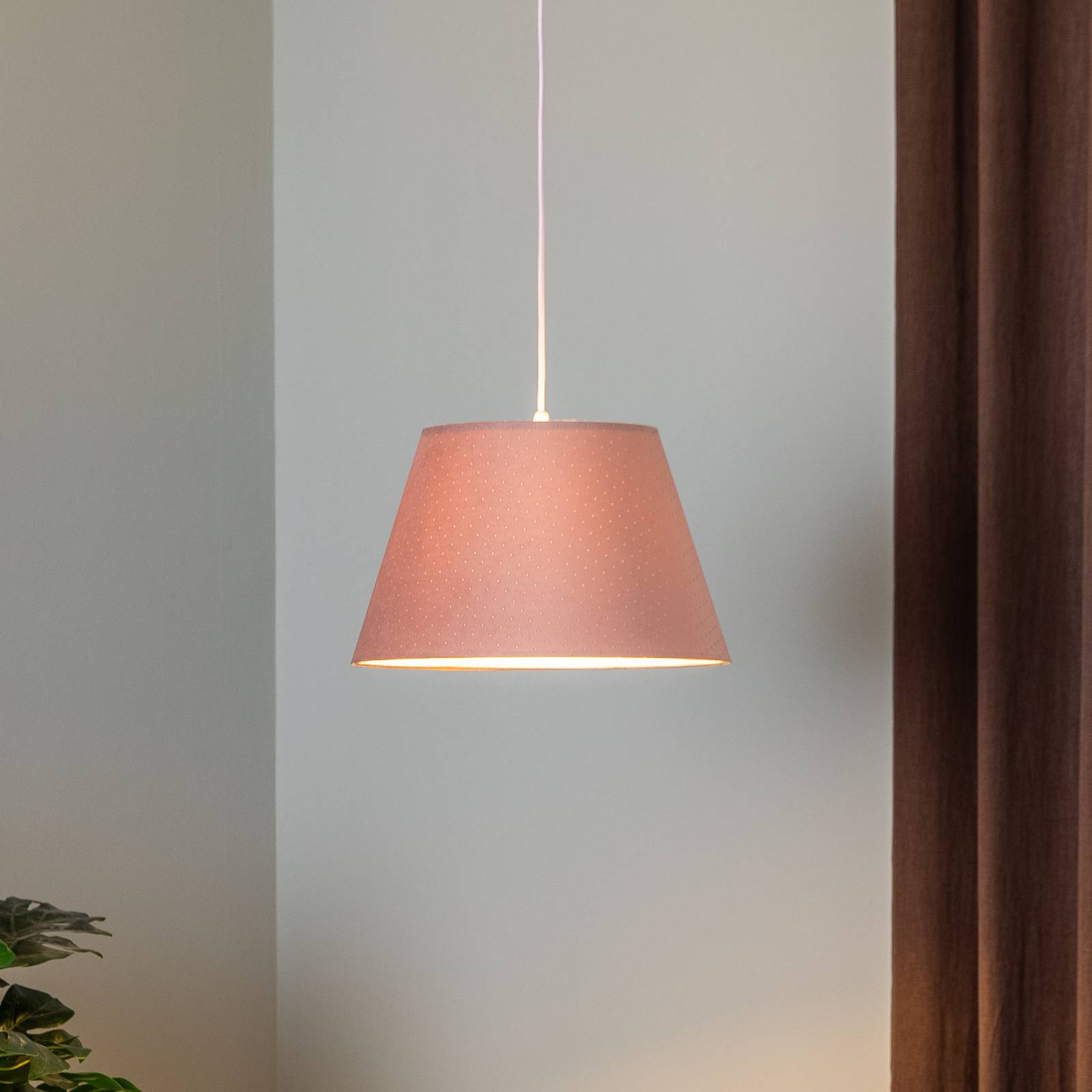 Euluna Suspension Rosabelle cône rose à 1 lampe