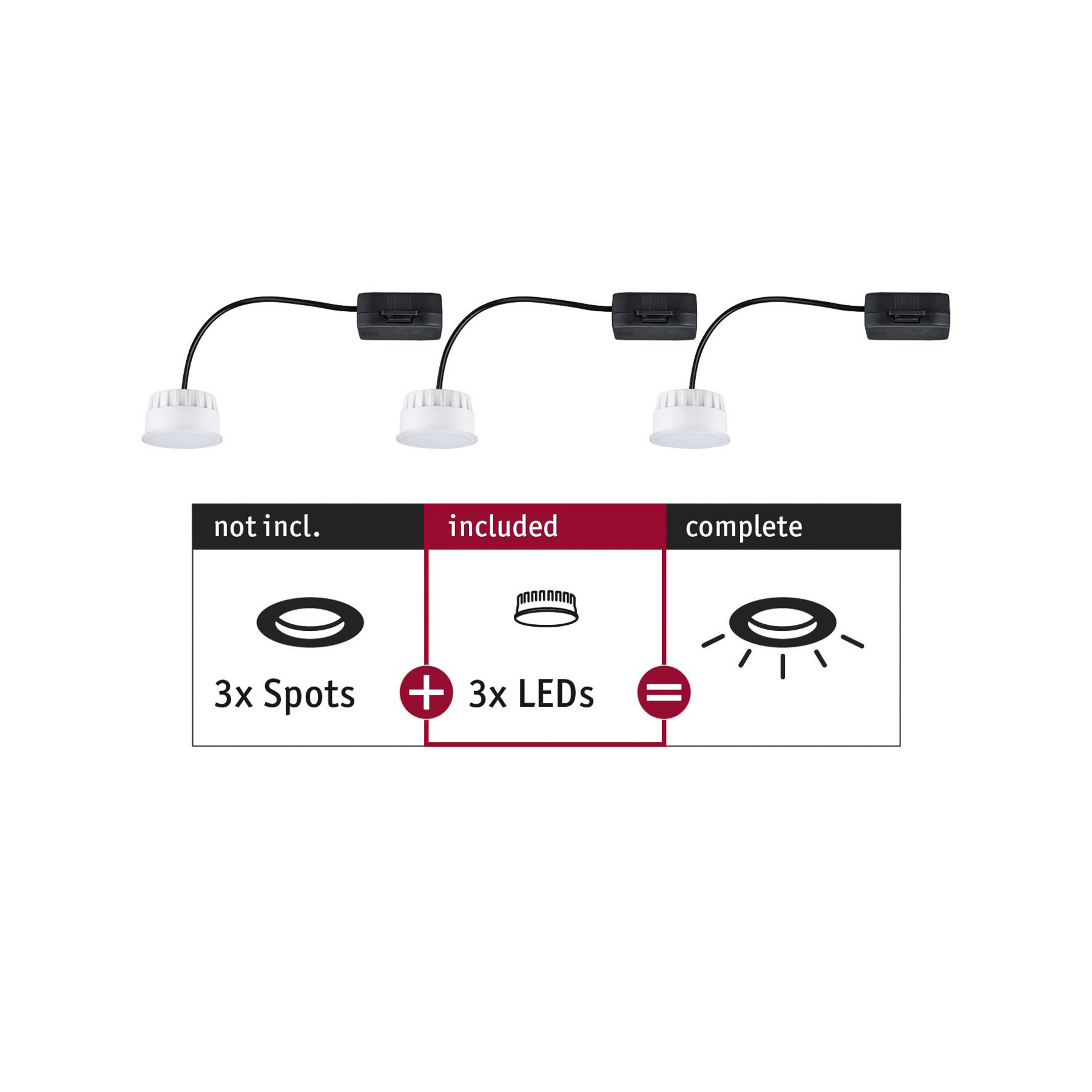 Paulmann Choose Coin LED süvistatav 100° 6W 2700K 3er