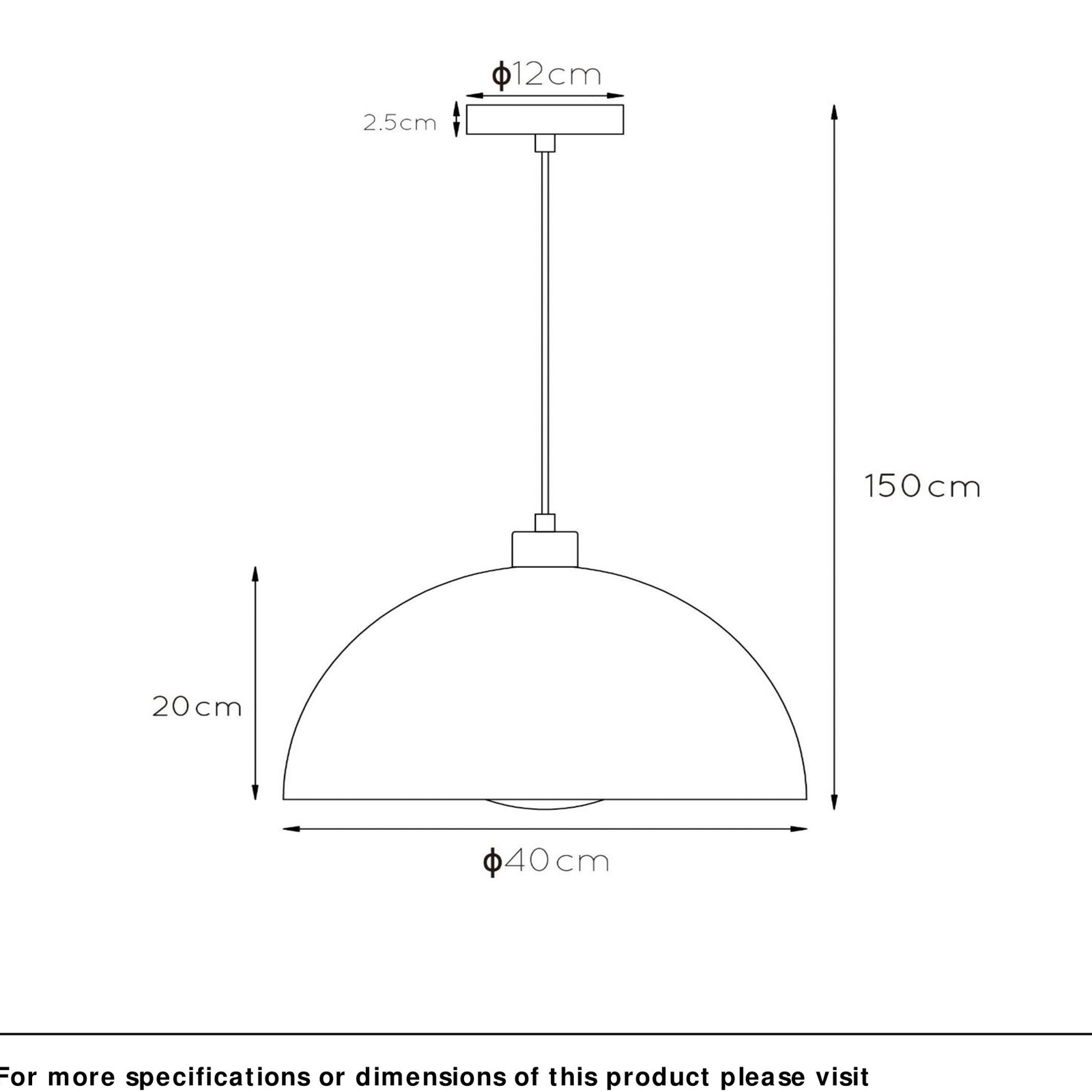 Hanglamp Siemon van staal, Ø 40 cm, groen