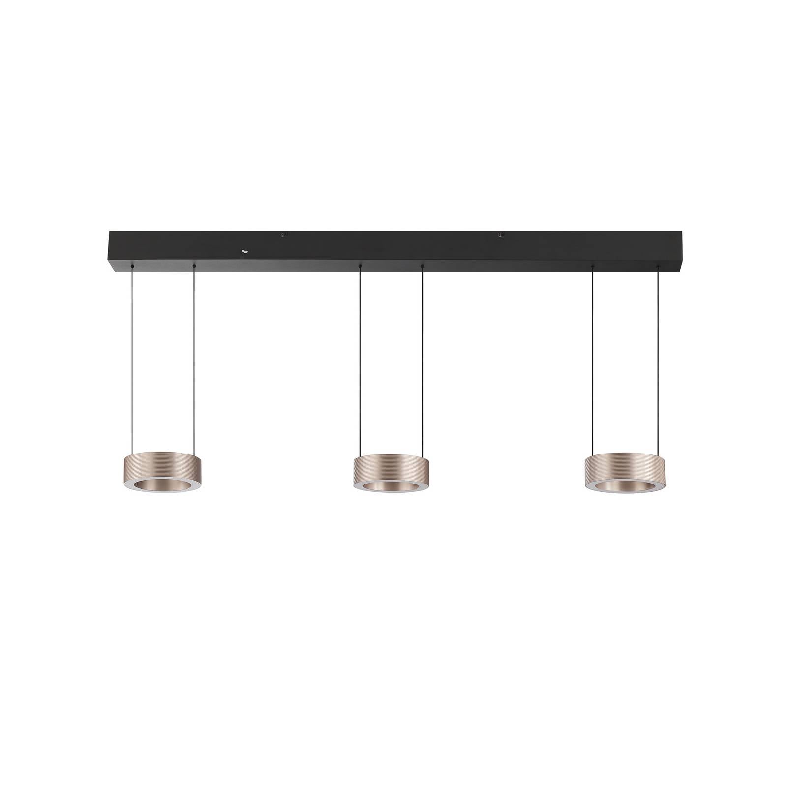 Lampa wisząca LED Axion, czarna/brązowa, długość 118 cm, CCT