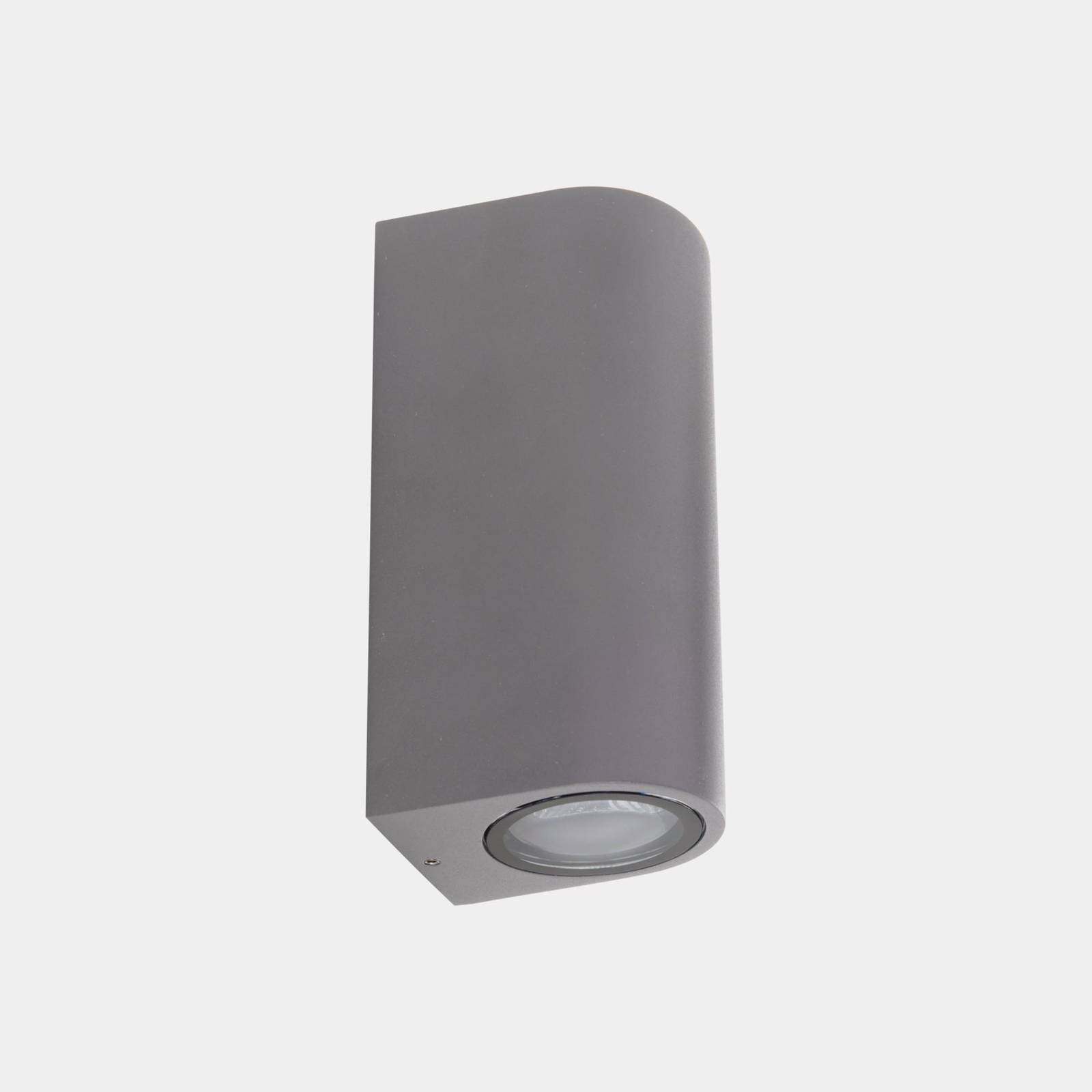 LEDS-C4 LED-utomhusvägglampa Bob Double grå bredd 7 cm aluminium