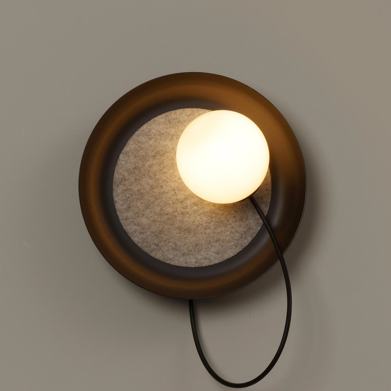 Milan Drátěné nástěnné svítidlo Ø 24 cm, antracitová barva
