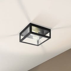 Loftlampe til bad Amezola, 2 lyskilder, sort