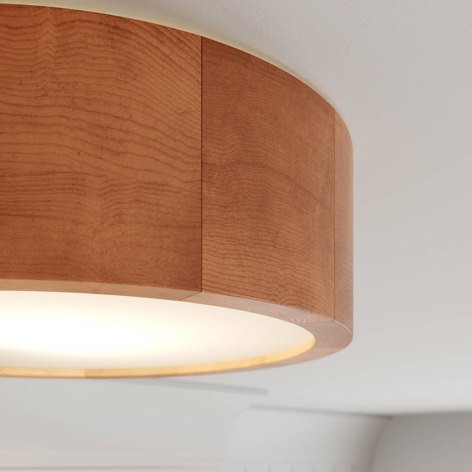 Envostar Kerio lampa sufitowa Ø 27 cm sosna rustykalna