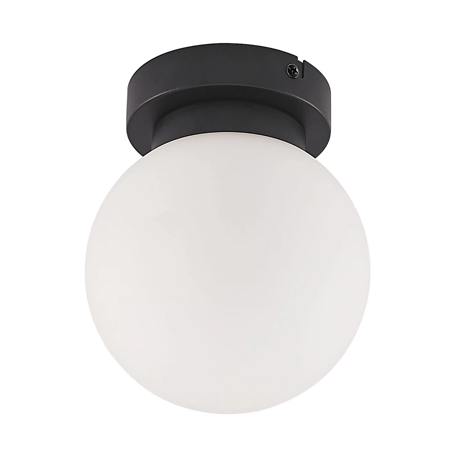 Lindby Tavino plafondlamp, bolvormige kap, zwart